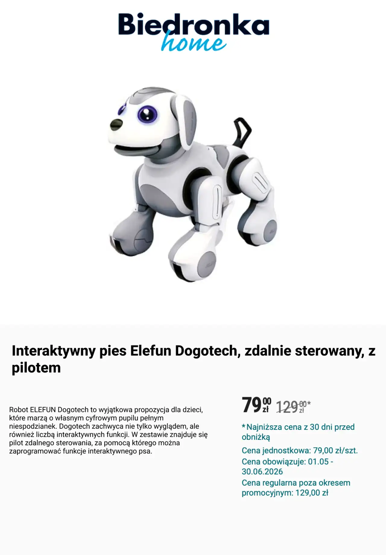 Interaktywny pies Elefun Dogotech, zdalnie sterowany, z pilotem