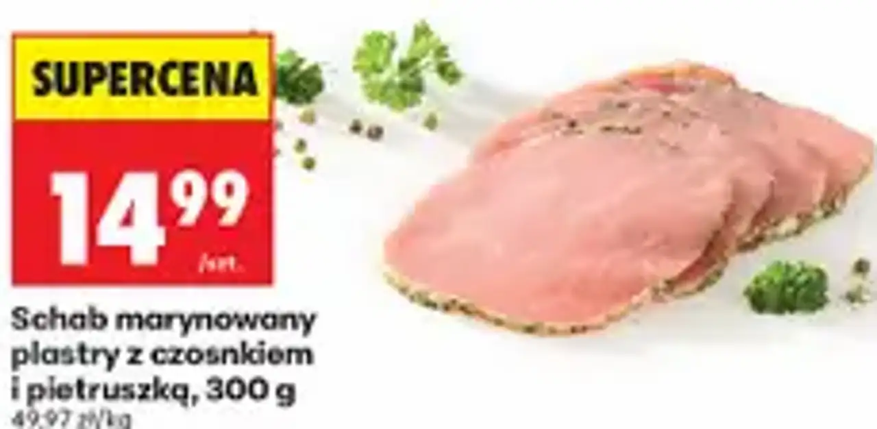 Schab marynowany plastry z czosnkiem i pietruszką, 300 g