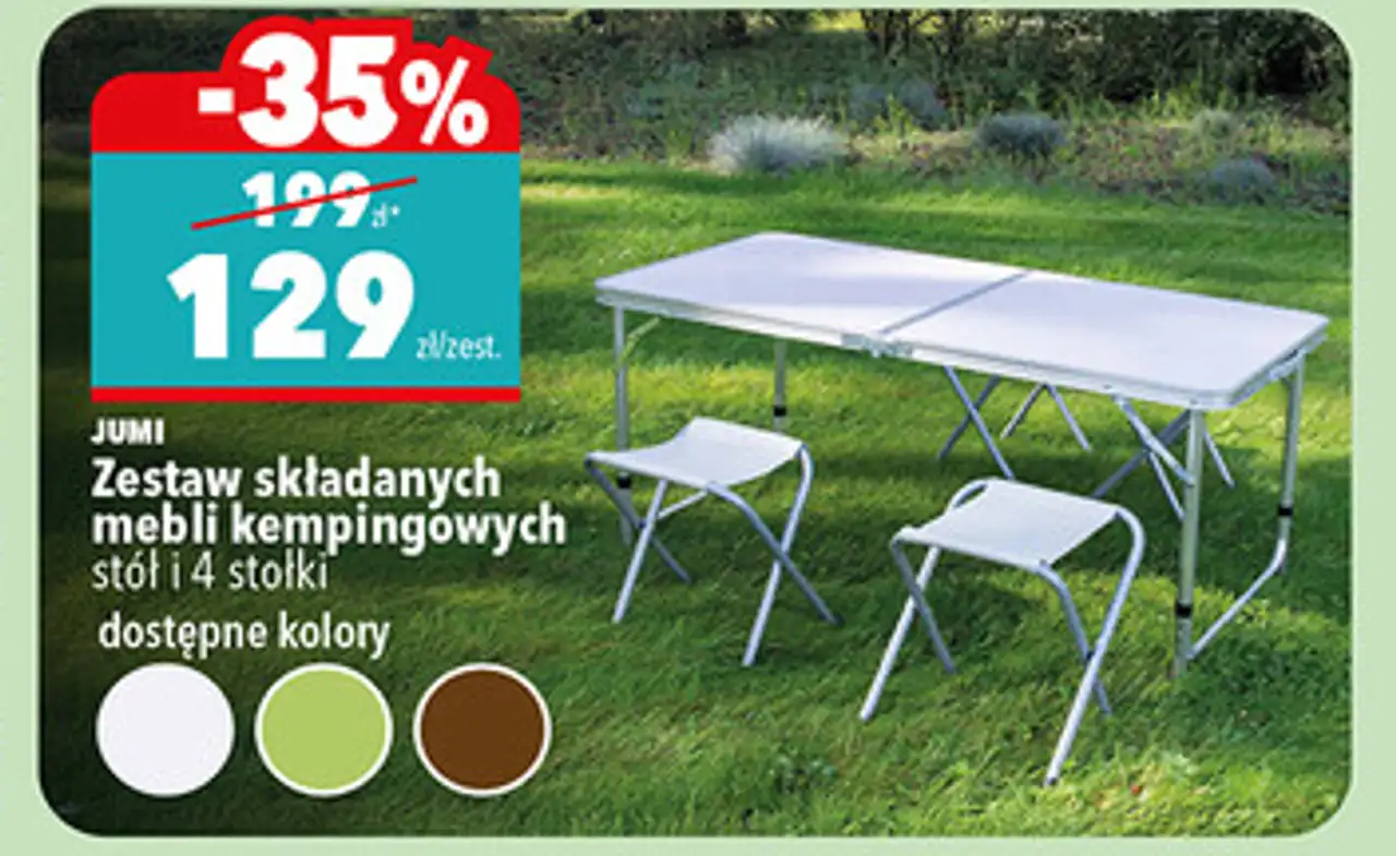 Zestaw składanych mebli kempingowych JUMI