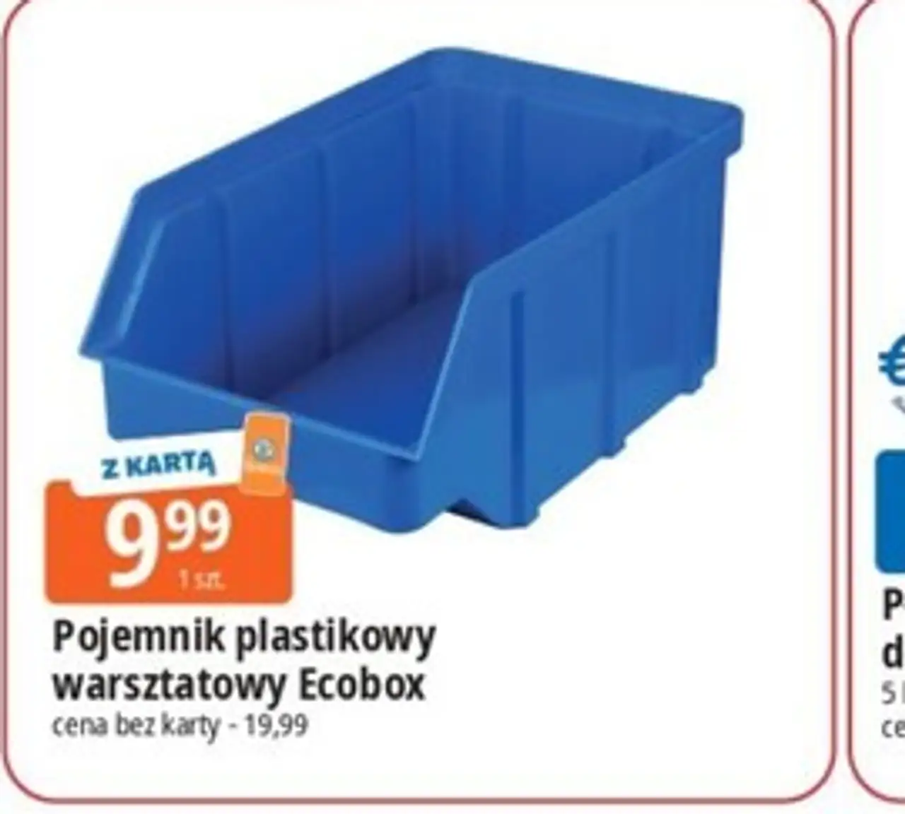 Pojemnik plastikowy warsztatowy Ecobox