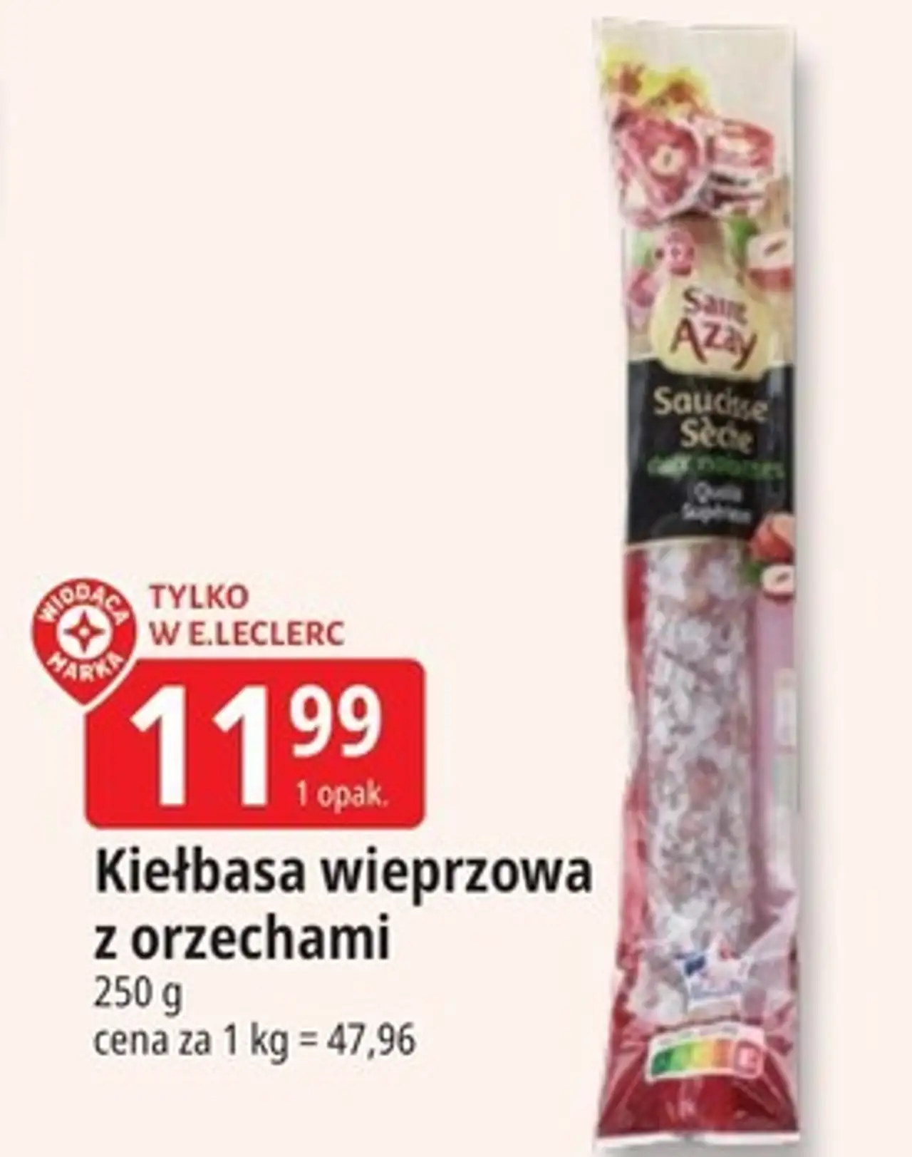Kiełbasa wieprzowa z orzechami Saint Azay