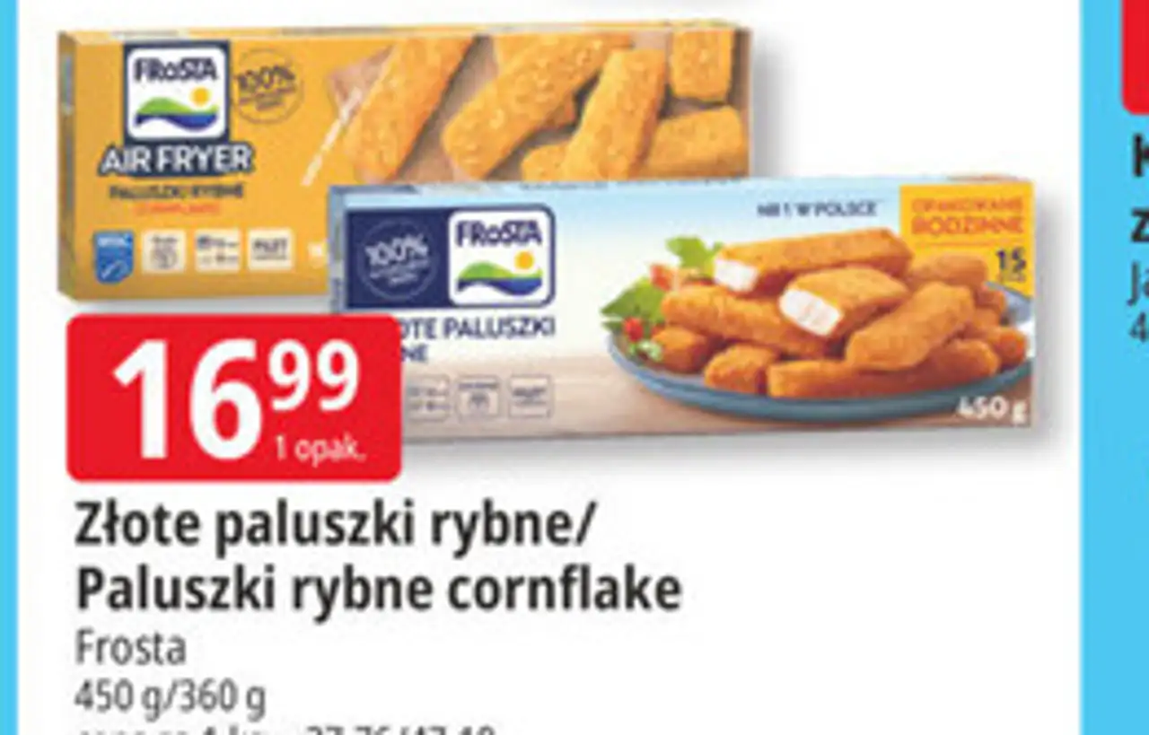 Złote paluszki rybne/ Paluszki rybne cornflake Frosta