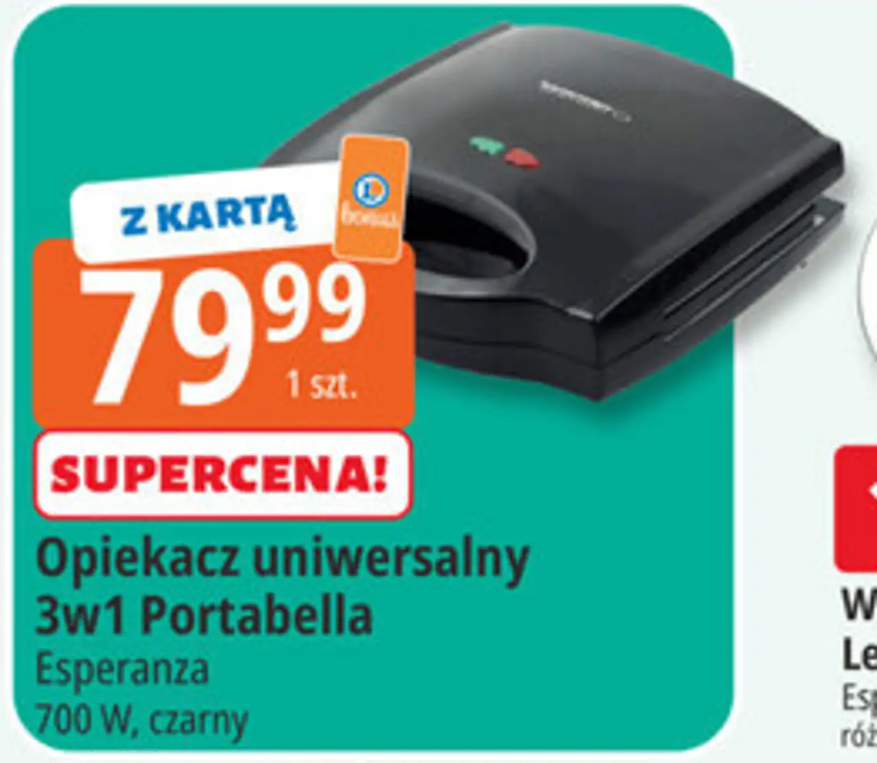 Opiekacz uniwersalny 3w1 Portabella Esperanza