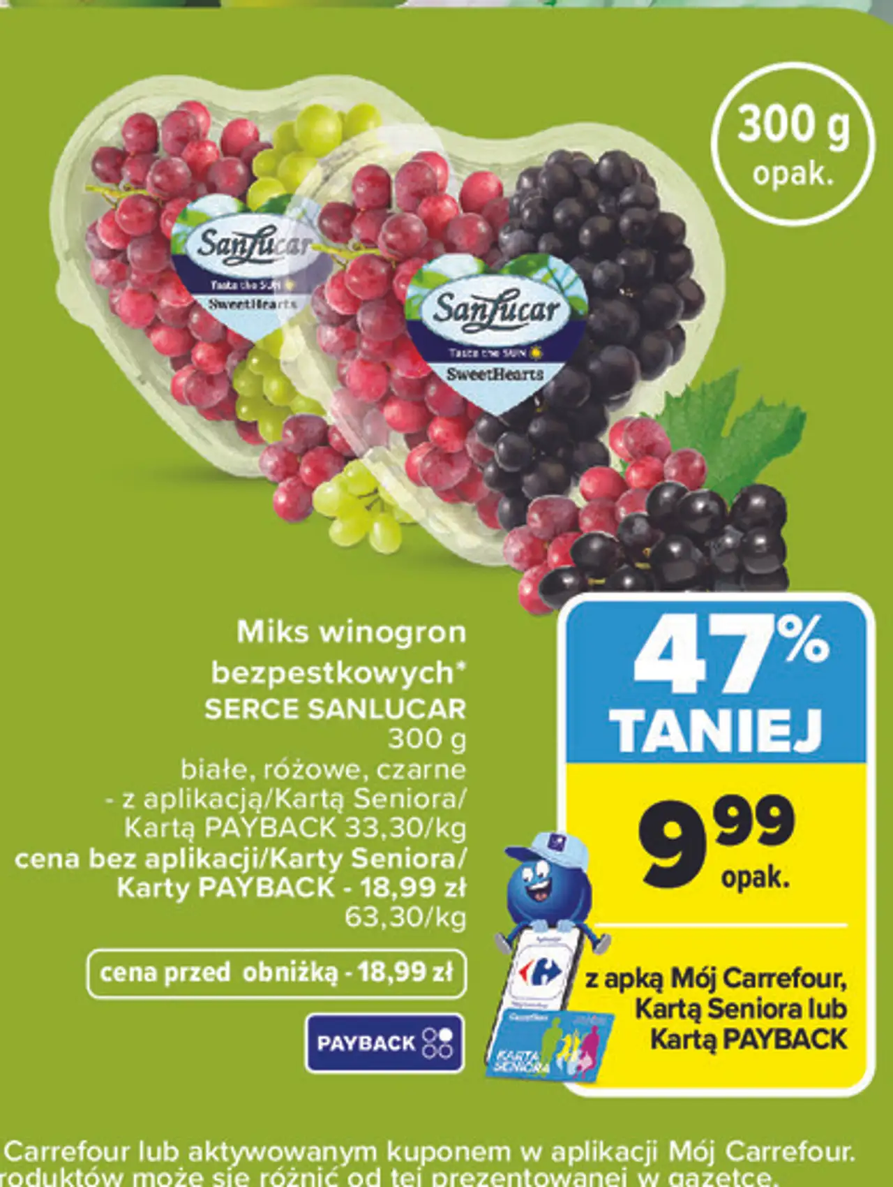 Miks winogron bezpestkowych SERCE SANLUCAR