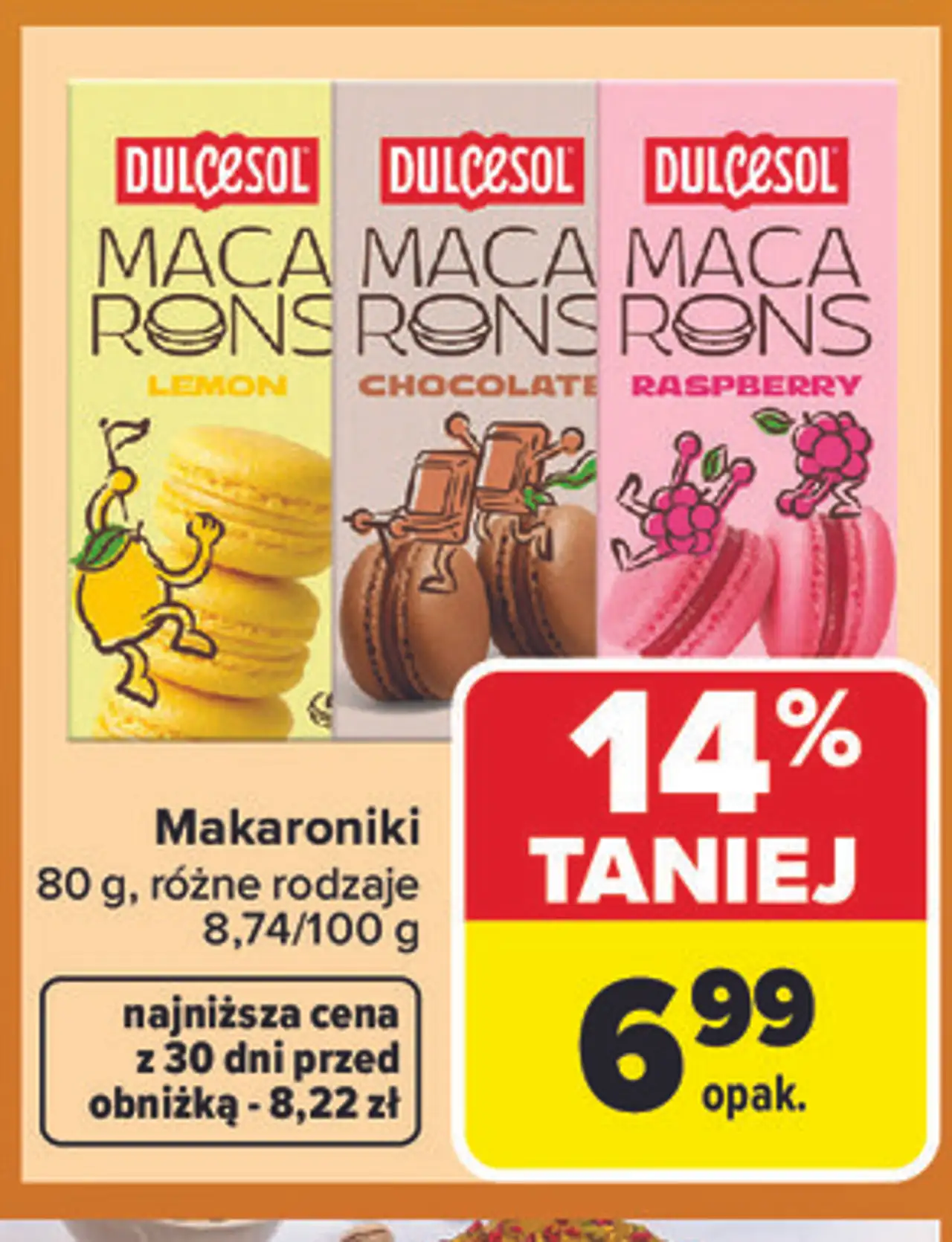 Makaroniki 80 g, różne rodzaje