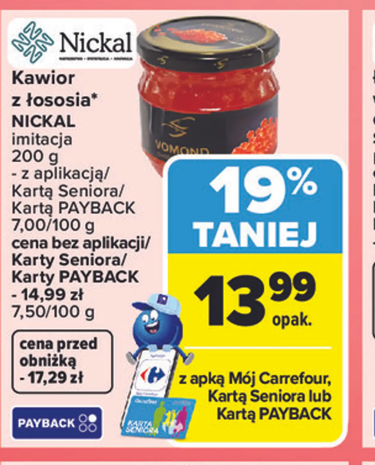 Kawior z łososia imitacja NICKAL