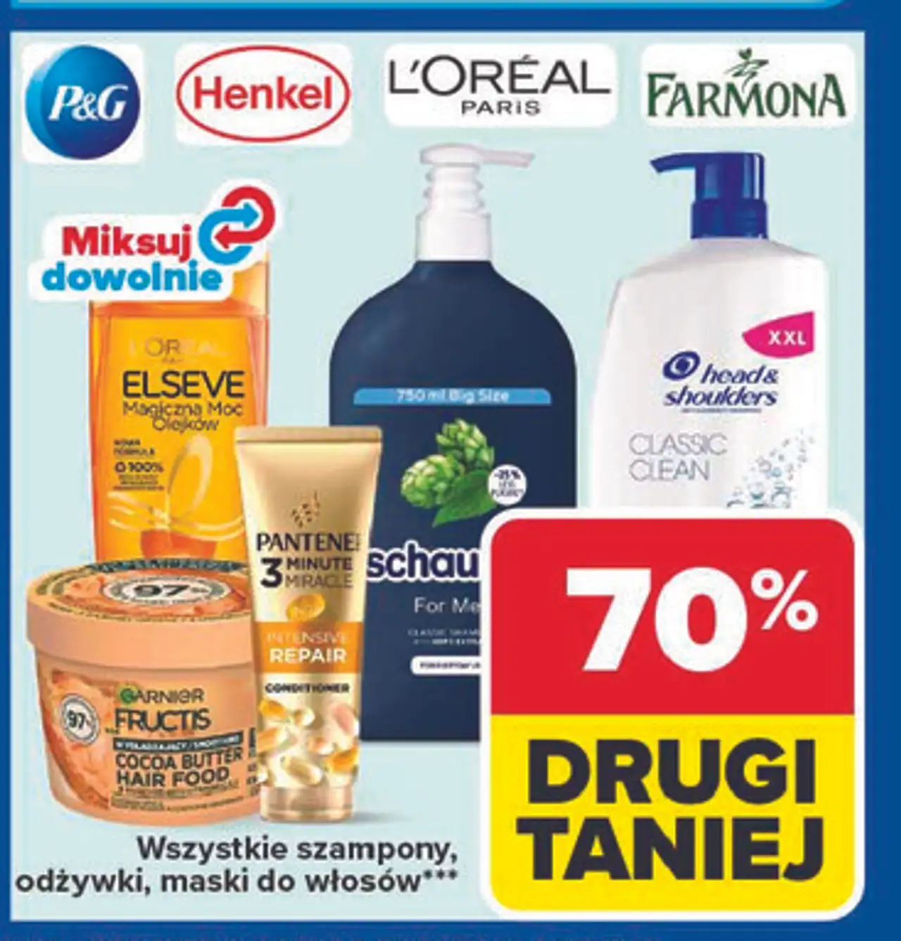 Wszystkie szampony, odżywki, maski do włosów