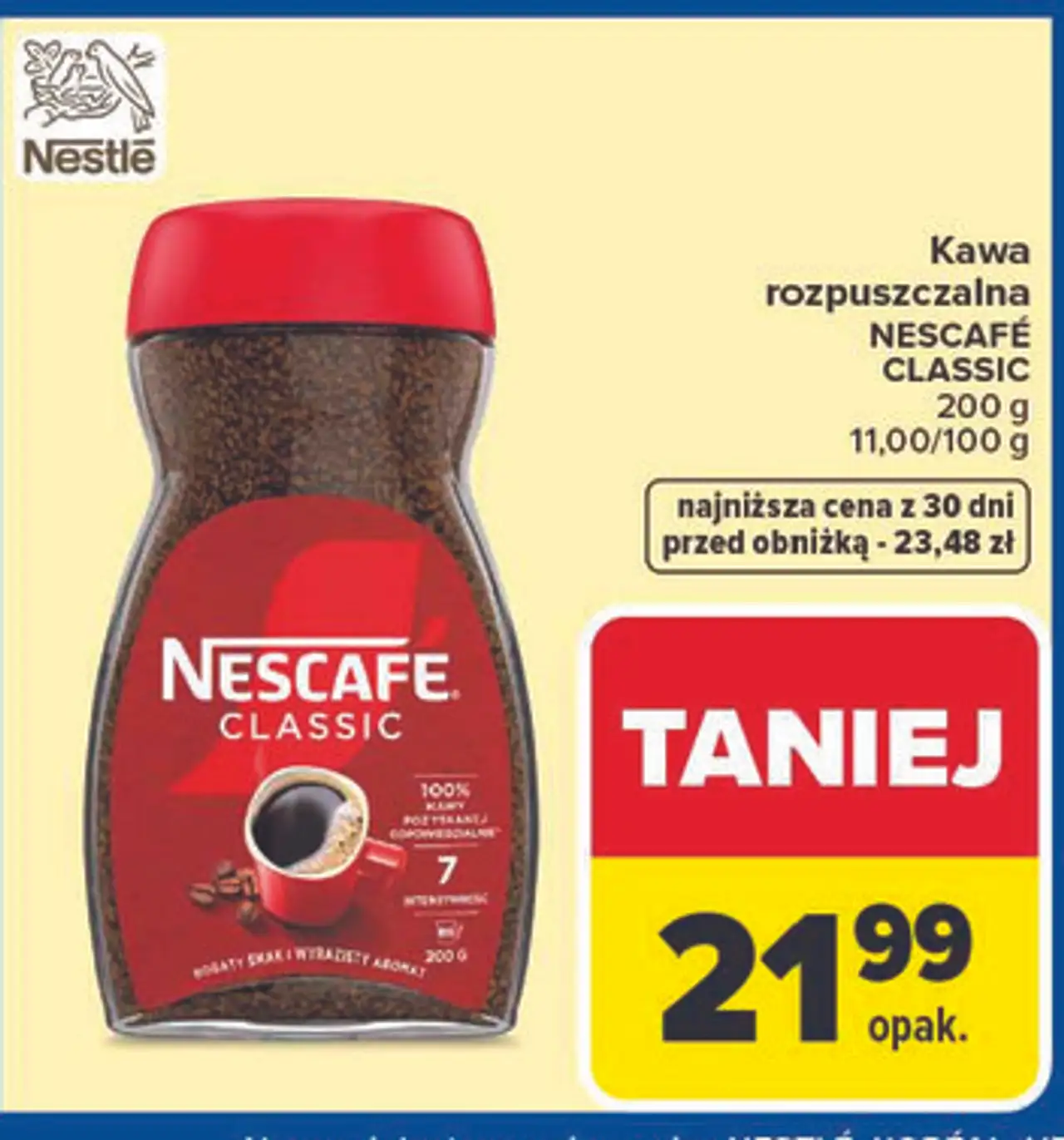 Kawa rozpuszczalna NESCAFÉ CLASSIC 200 g