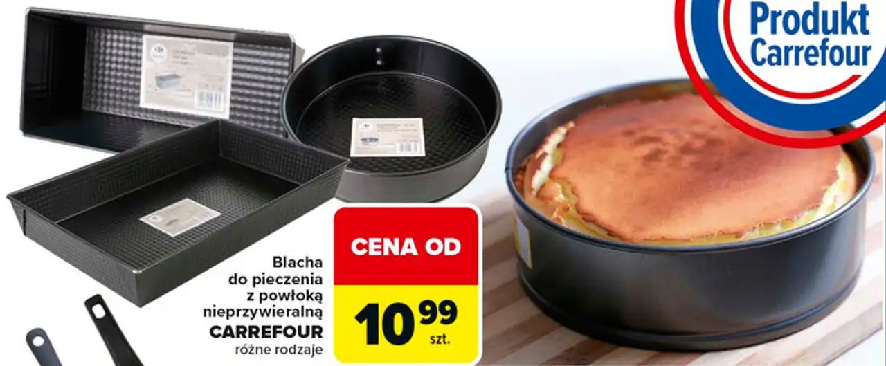 Blacha do pieczenia z powłoką nieprzywieralną CARREFOUR różne rodzaje