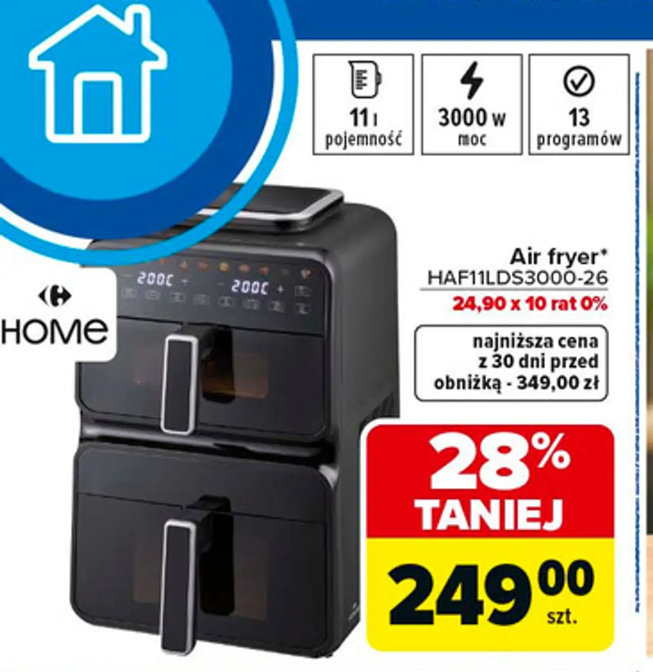 Air fryer HOME HAF11LDS3000-26