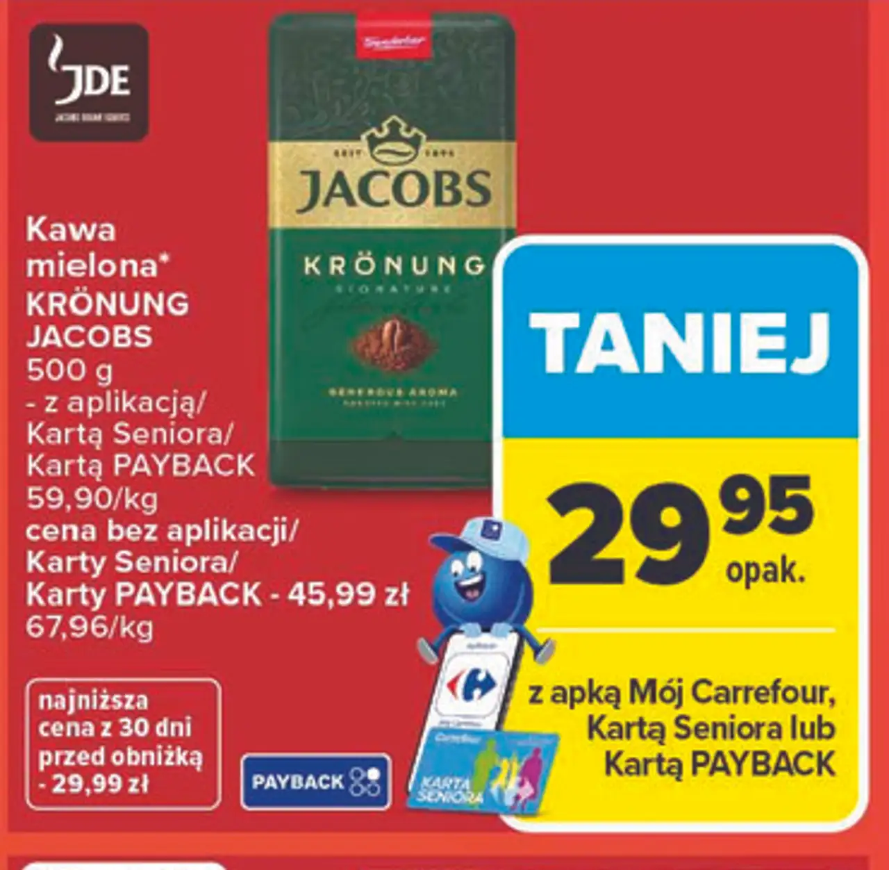 Kawa mielona KRÖNUNG JACOBS 500 g