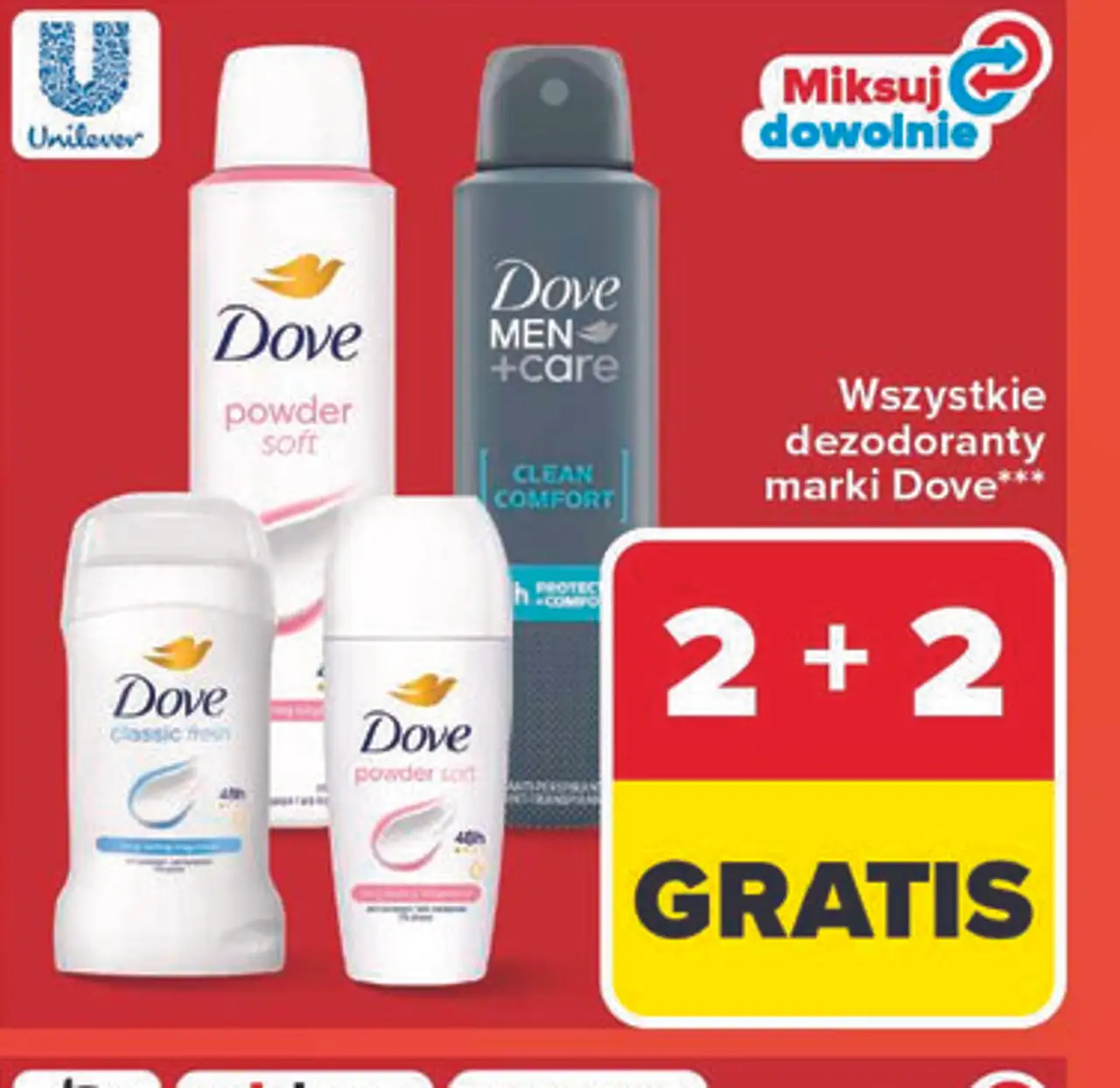 Wszystkie dezodoranty marki Dove