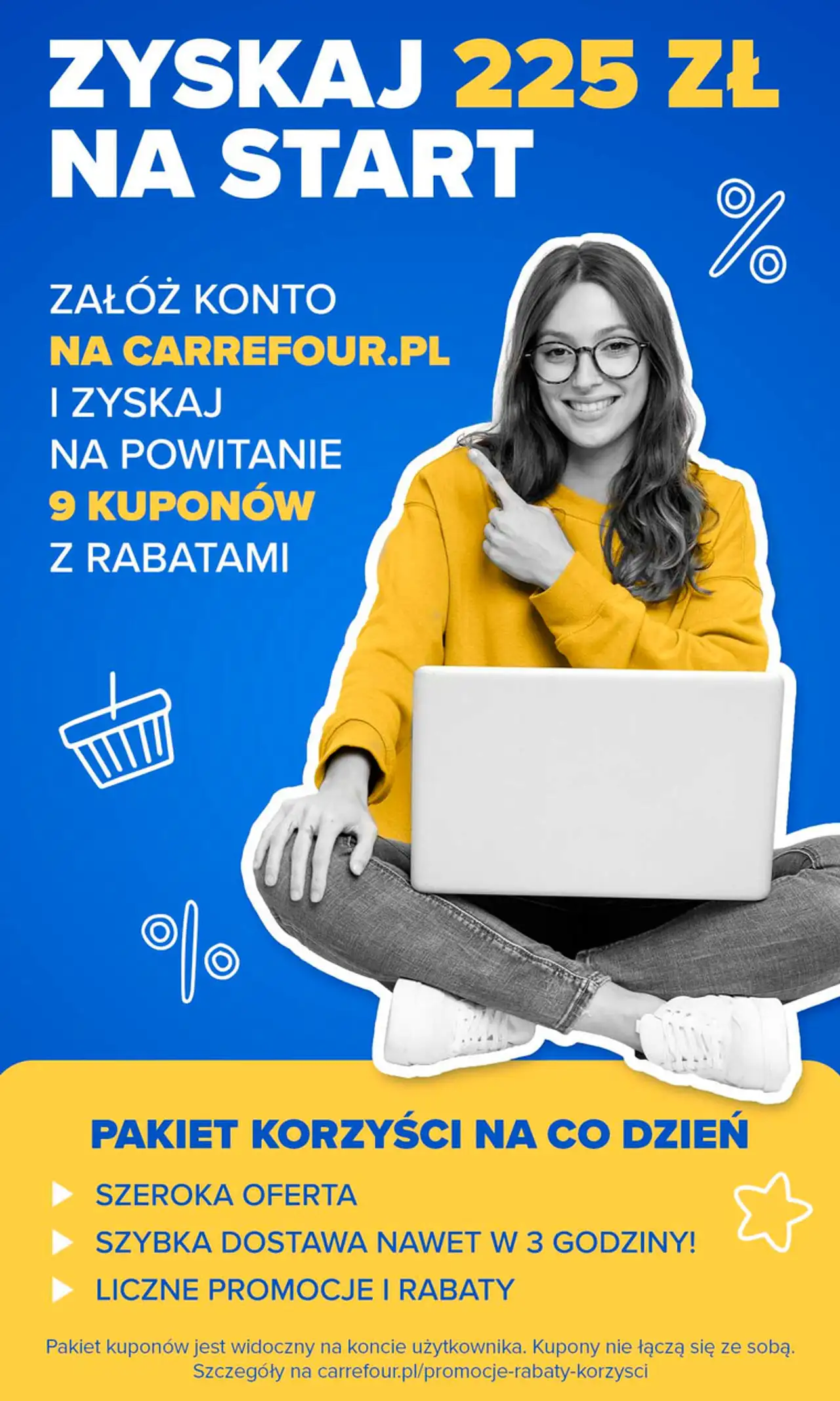 Konto na carrefour.pl - pakiet kuponów