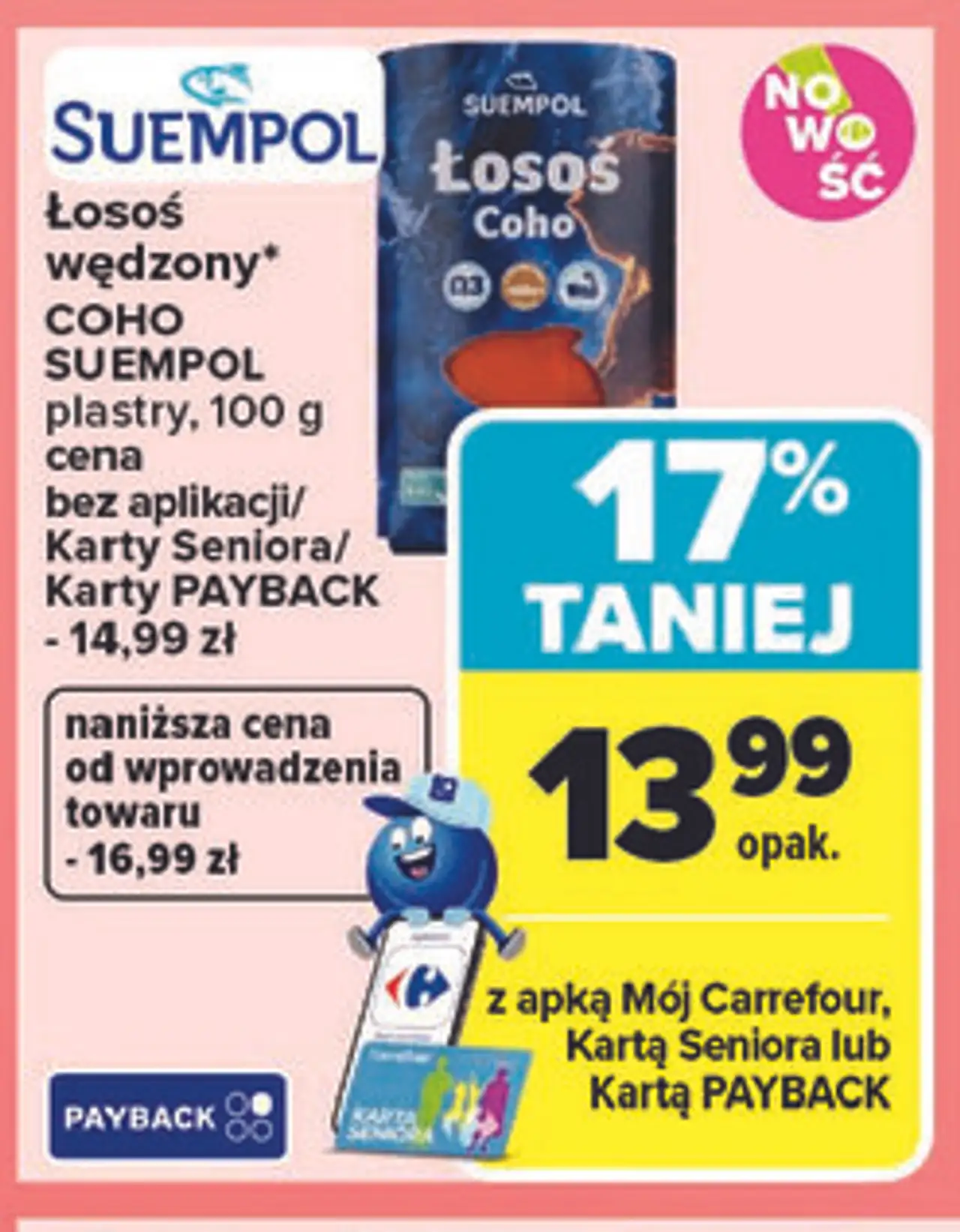 Łosoś wędzony COHO SUEMPOL plastry, 100 g