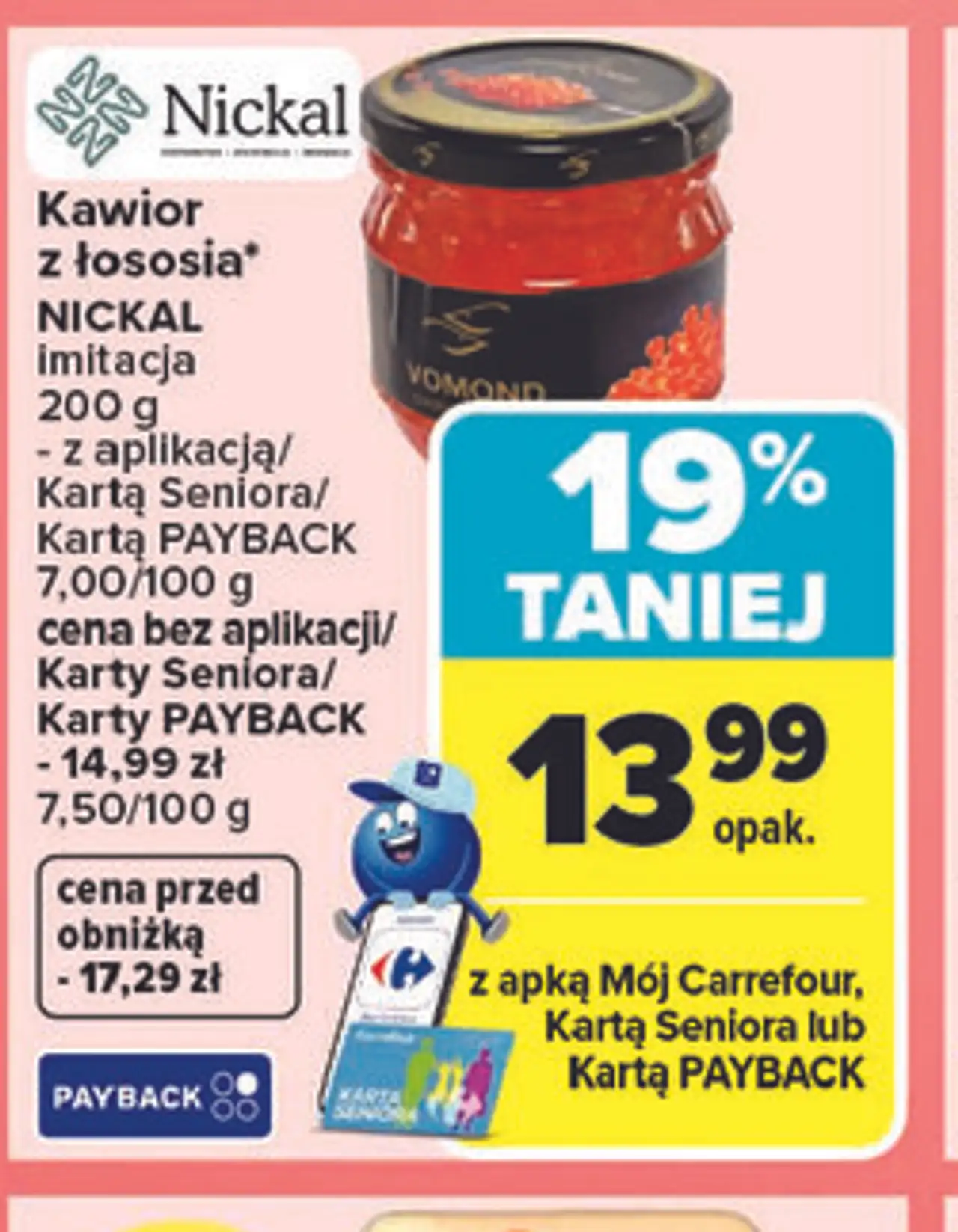 Kawior z łososia NICKAL imitacja 200 g