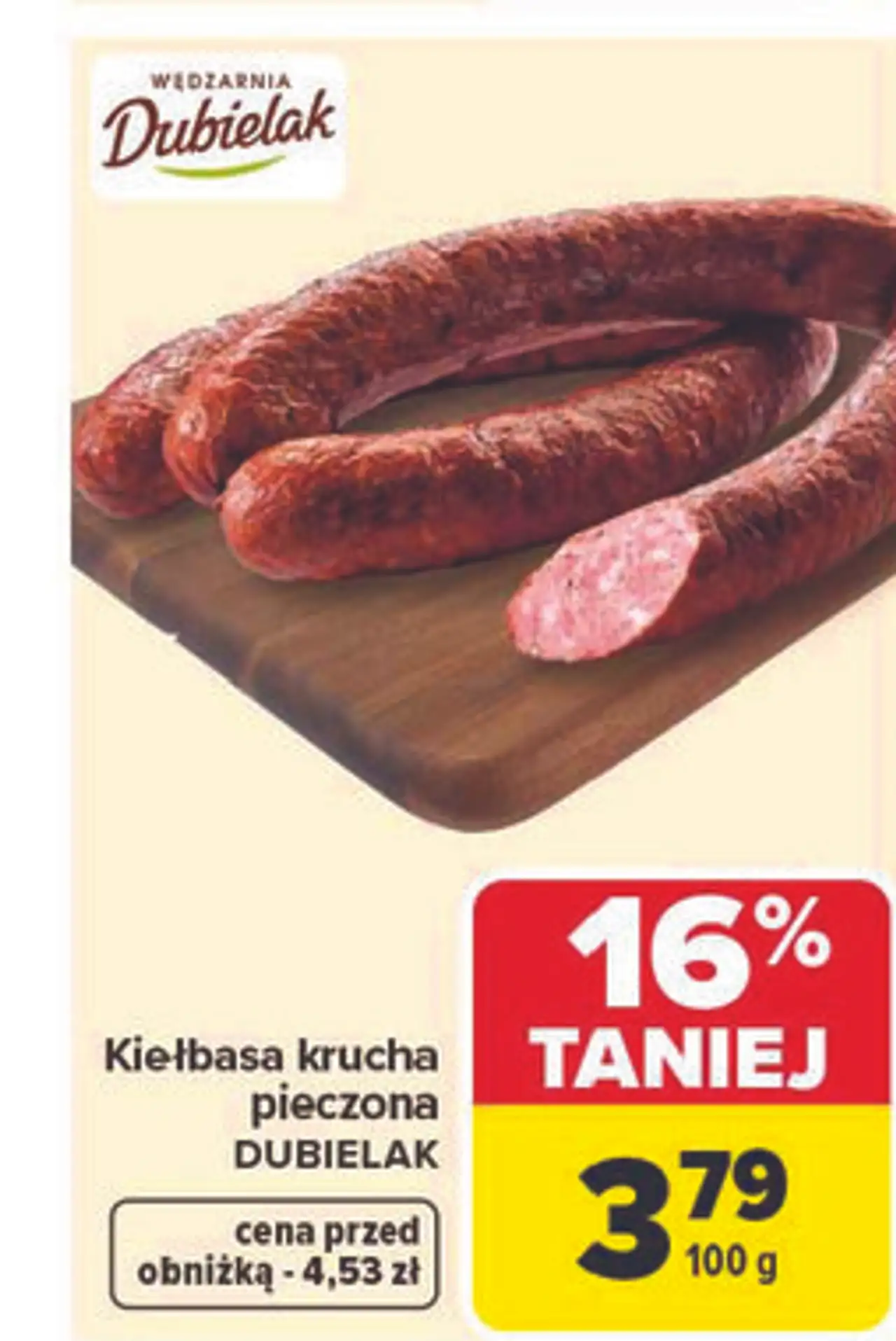 Kiełbasa krucha pieczona Dubielak