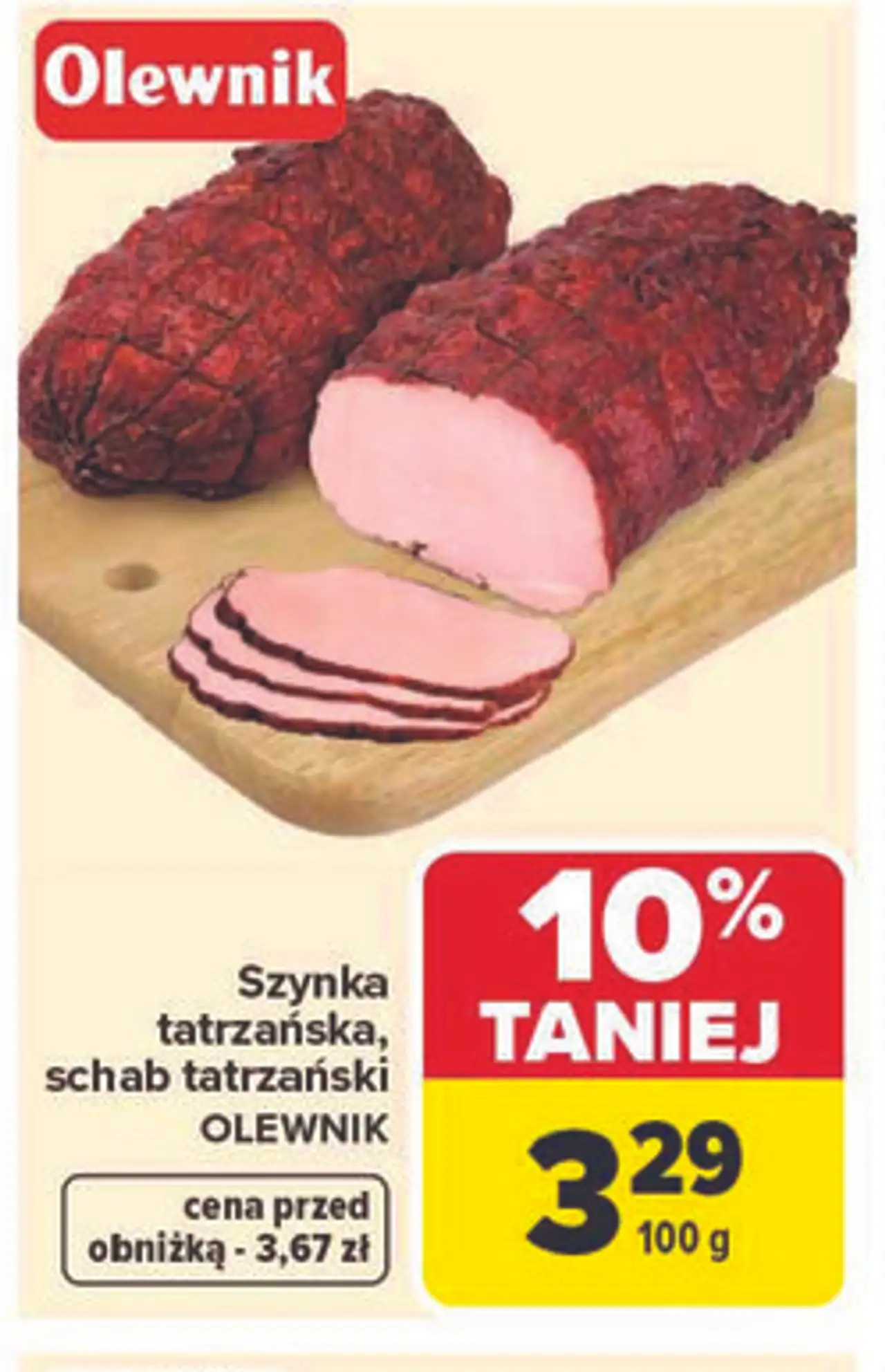 Szynka tatrzańska, schab tatrzański OLEWNIK