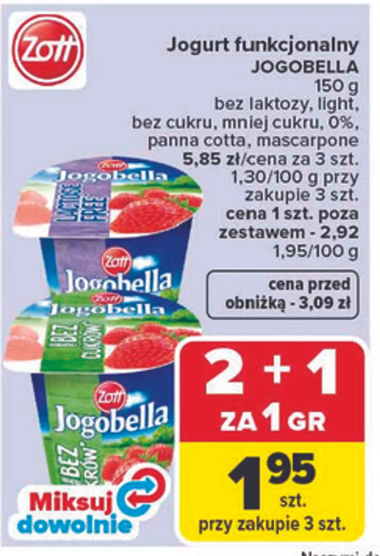Jogurt funkcjonalny JOGOBELLA, 150 g