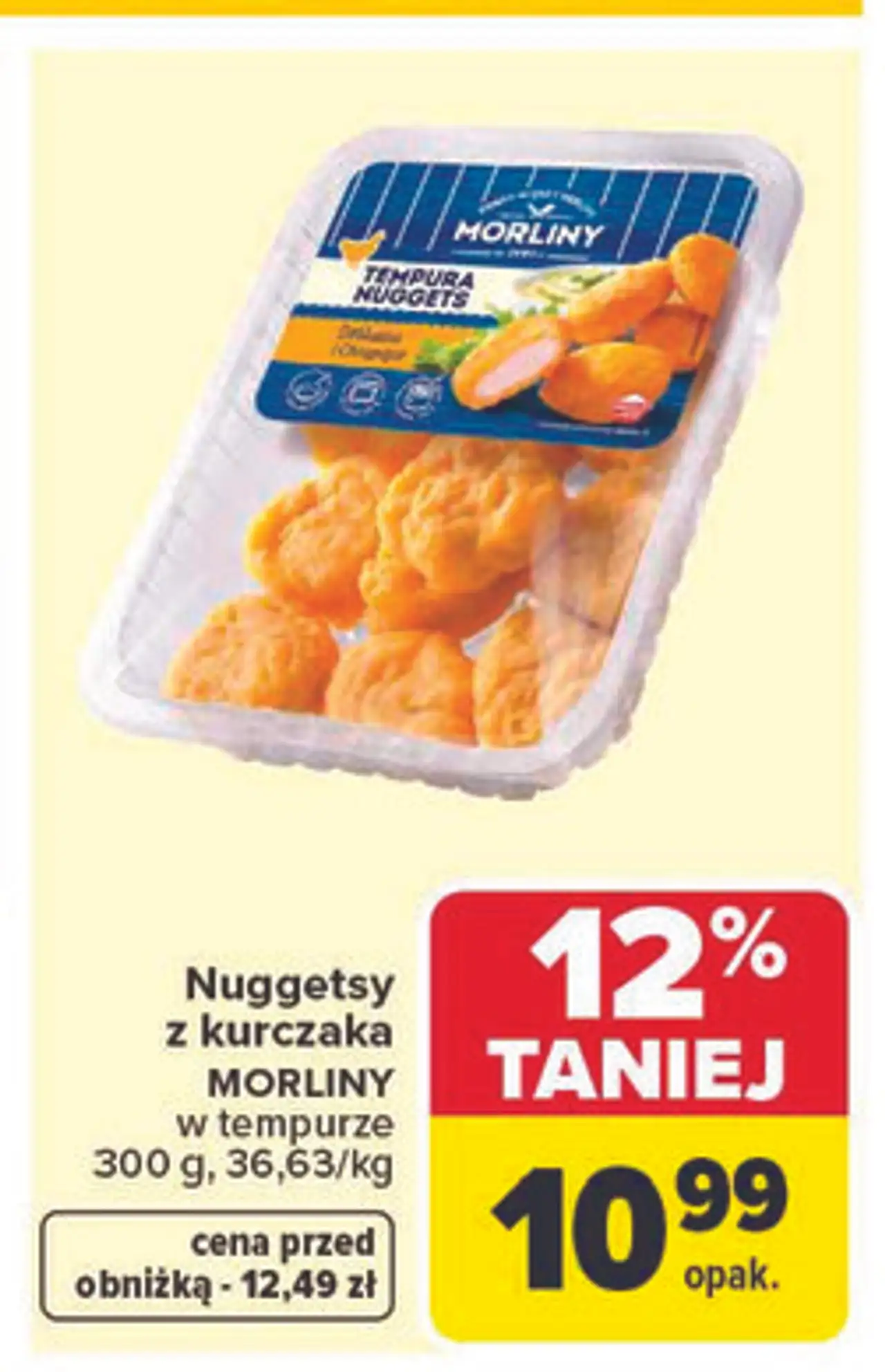 Nuggetsy z kurczaka MORLINY w tempurze 300 g