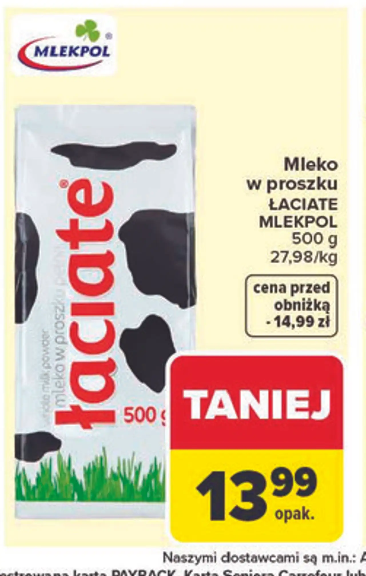 Mleko w proszku Łaciate Mlekpol 500 g