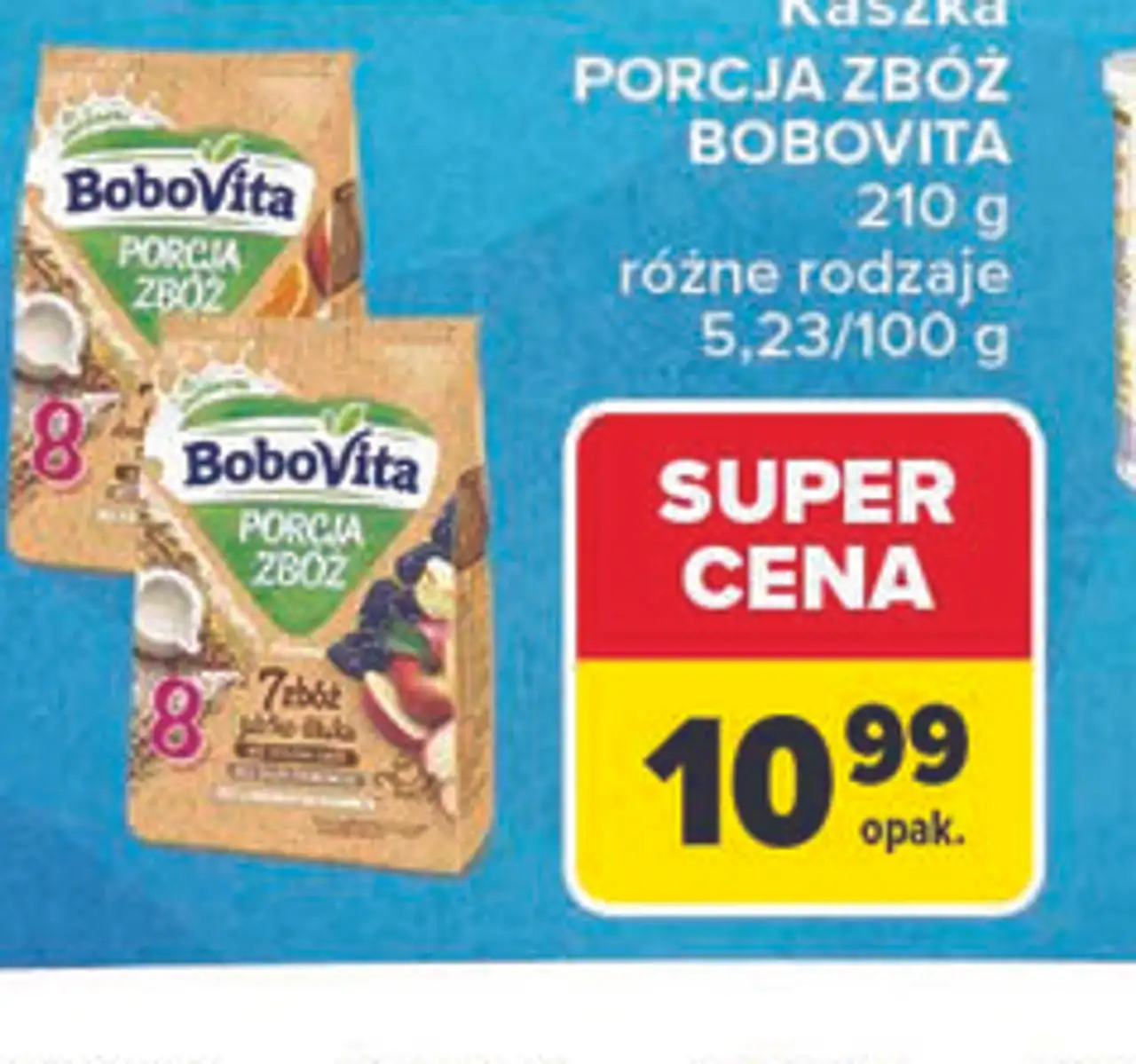 Kaszka PORCJA ZBÓŻ BOBOVITA 210 g