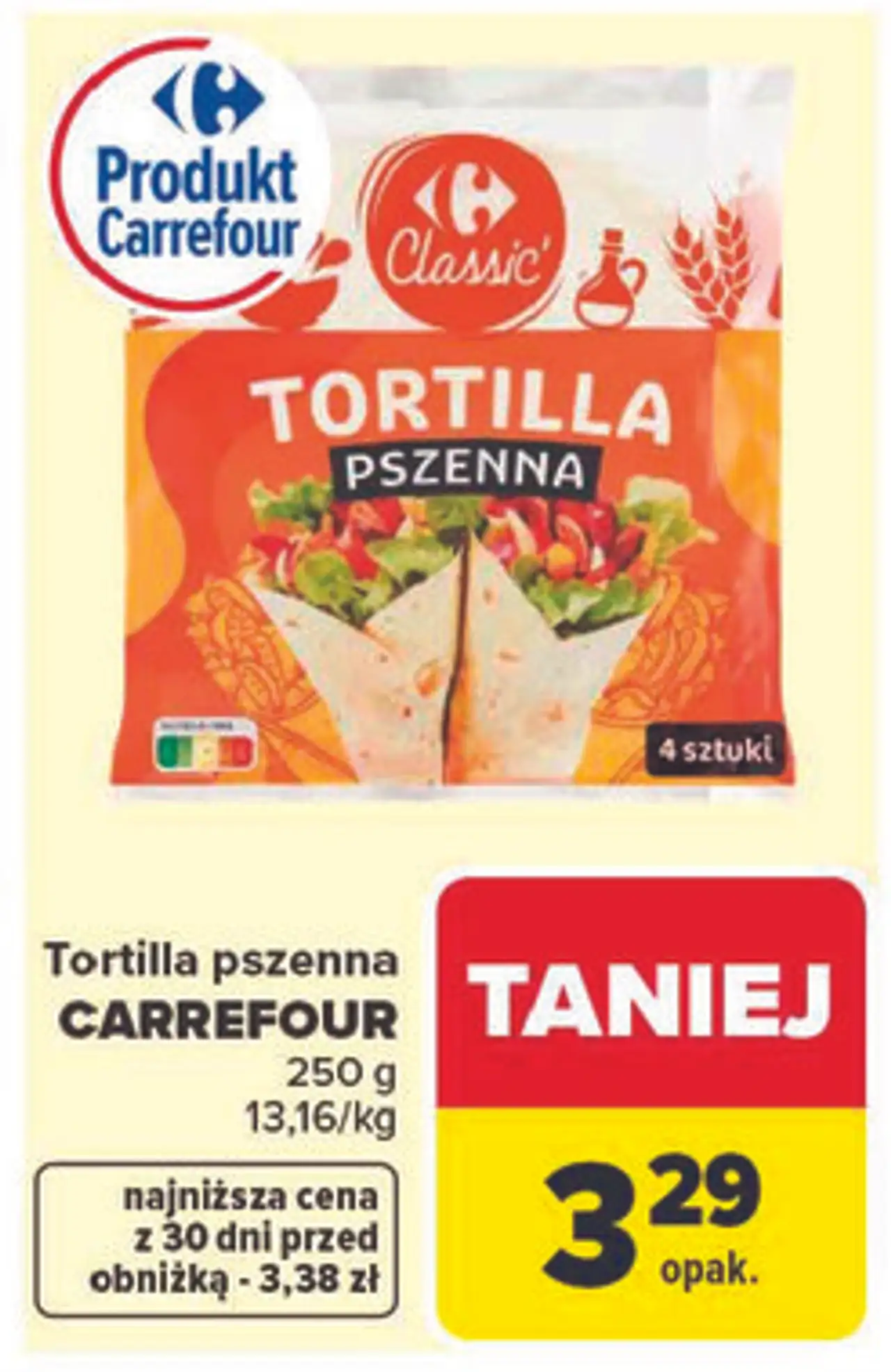 Tortilla pszenna CARREFOUR 250 g