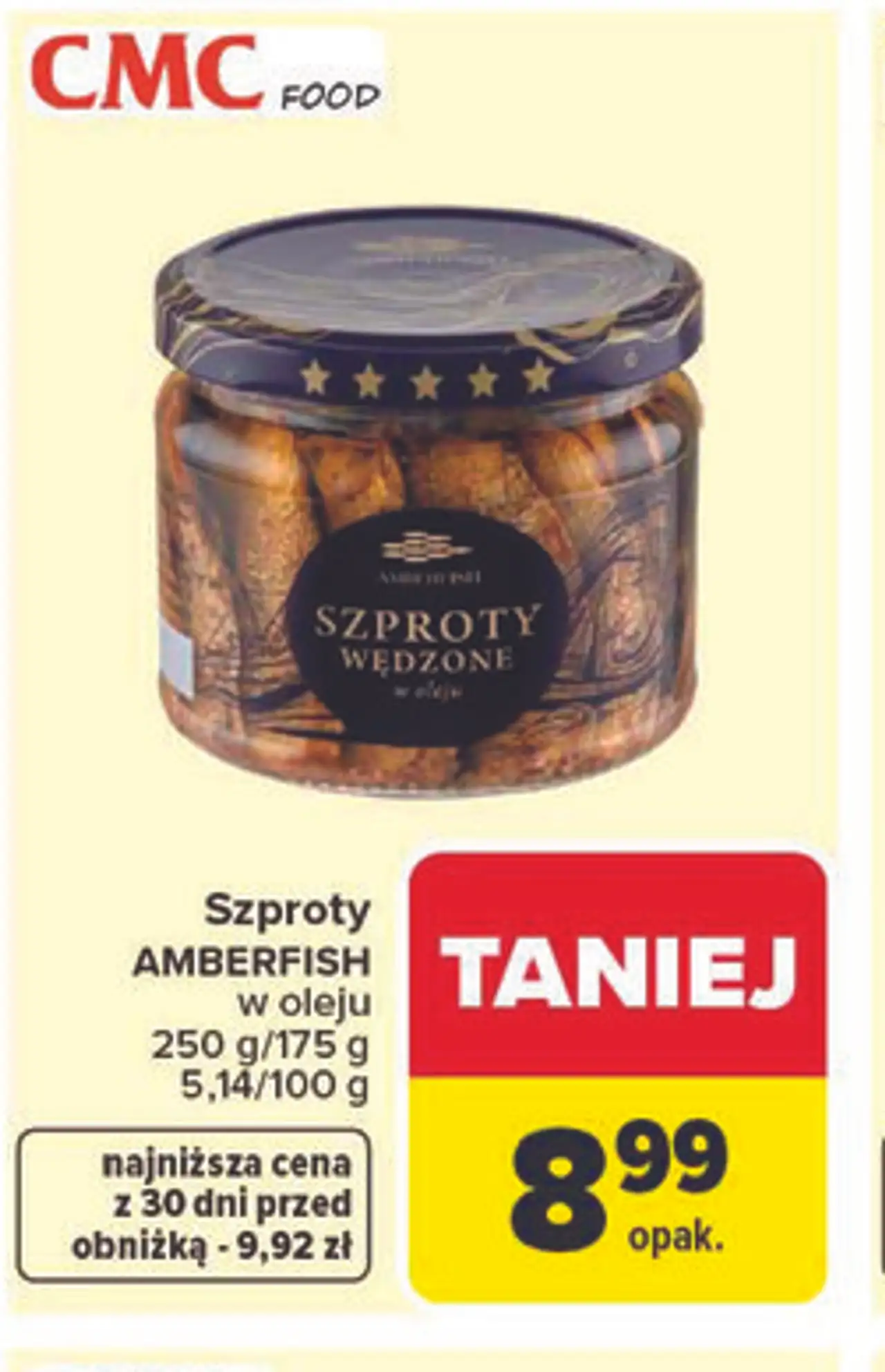 Szproty AMBERFISH w oleju 250 g/175 g