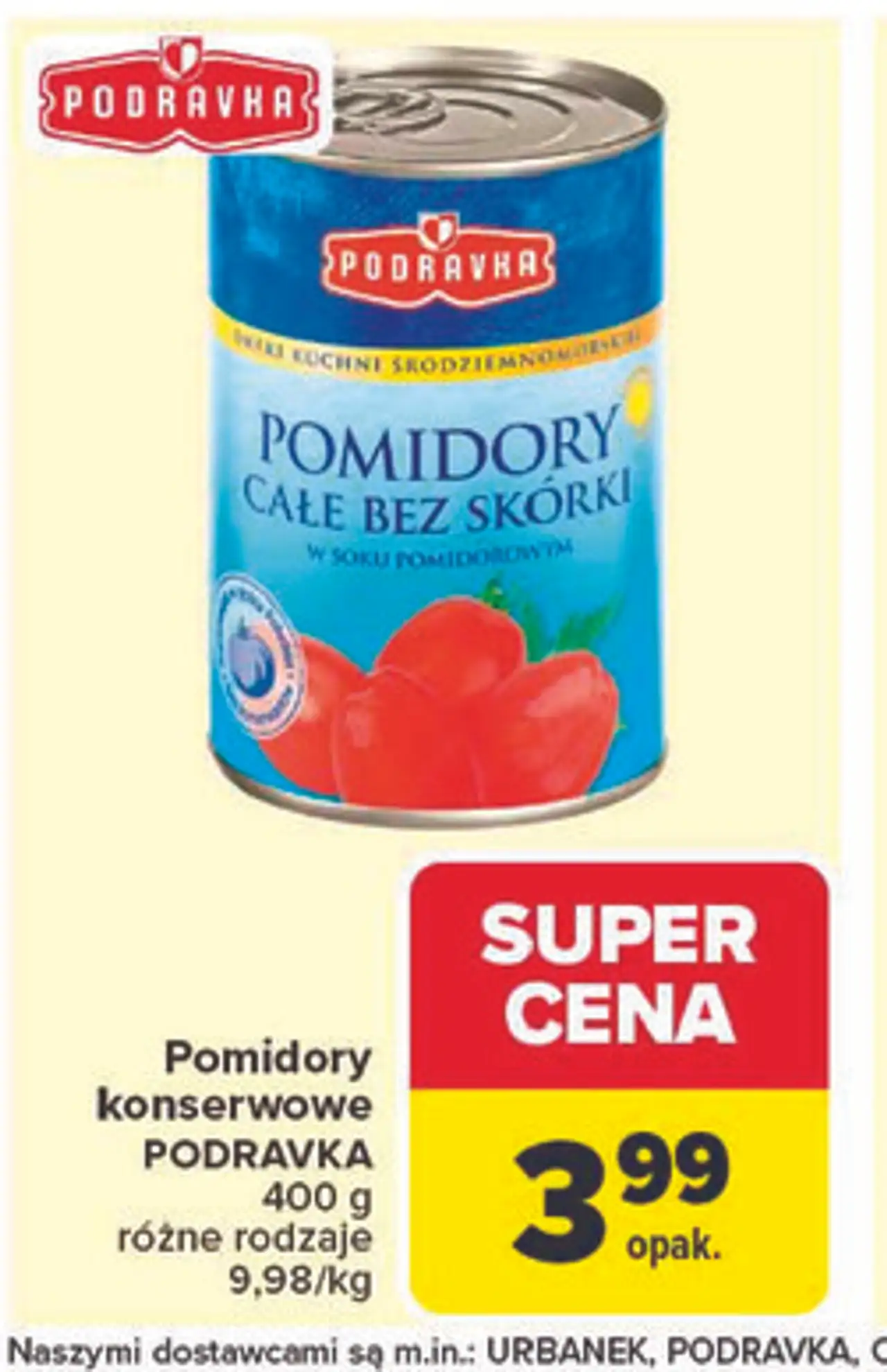 Pomidory konserwowe PODRAVKA 400 g