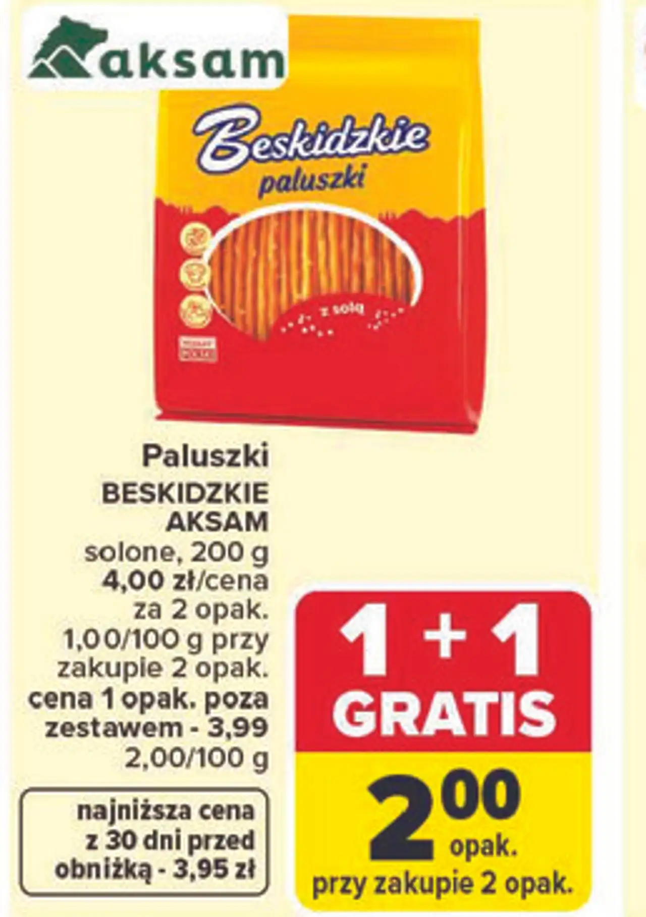 Paluszki BESKIDZKIE AKSAM solone, 200 g