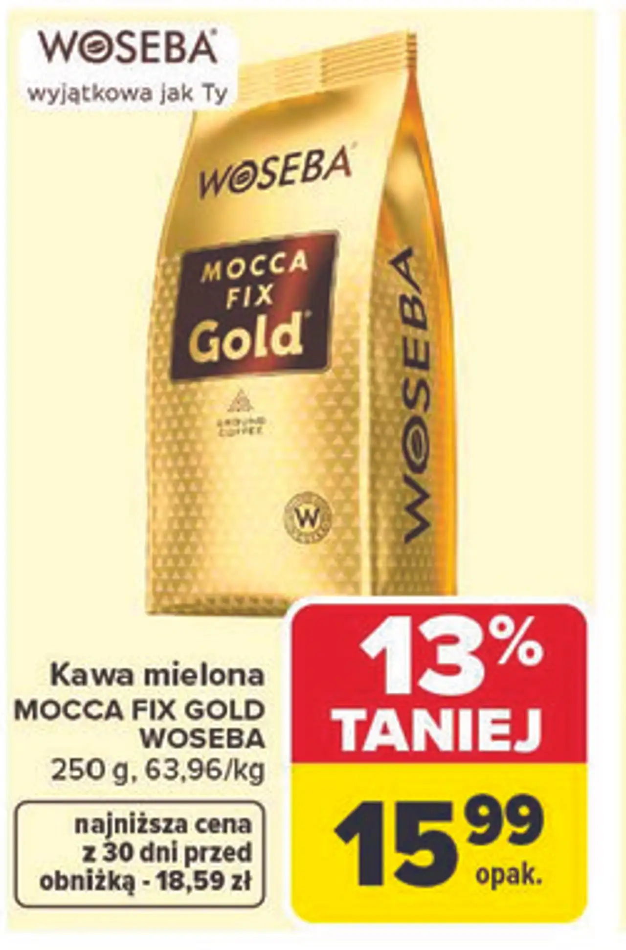 Kawa mielona Mocca Fix Gold Woseba