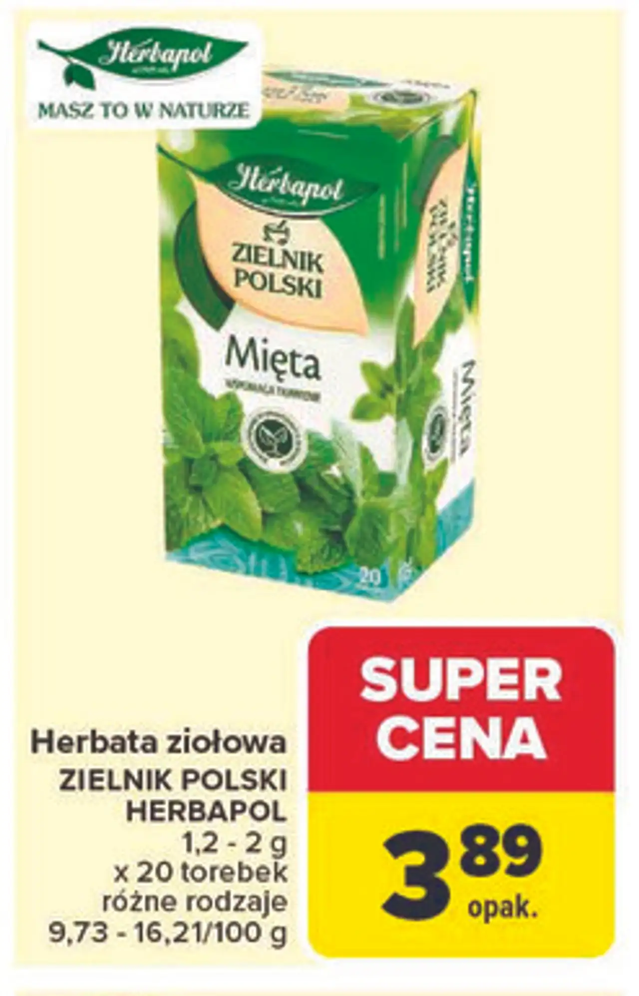 Herbata ziołowa ZIELNIK POLSKI HERBAPOL różne rodzaje