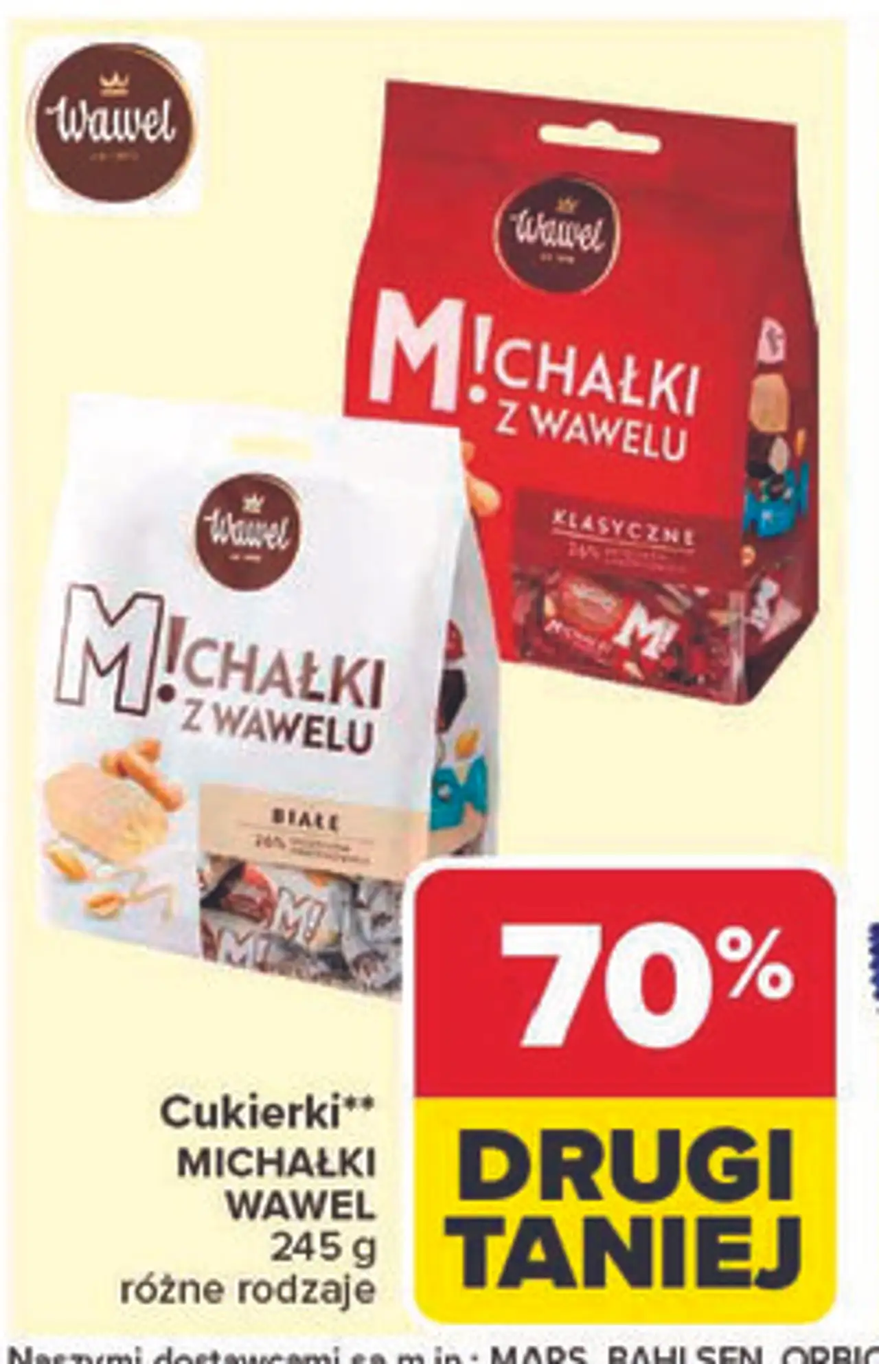 Cukierki MICHAŁKI WAWEL 245 g różne rodzaje