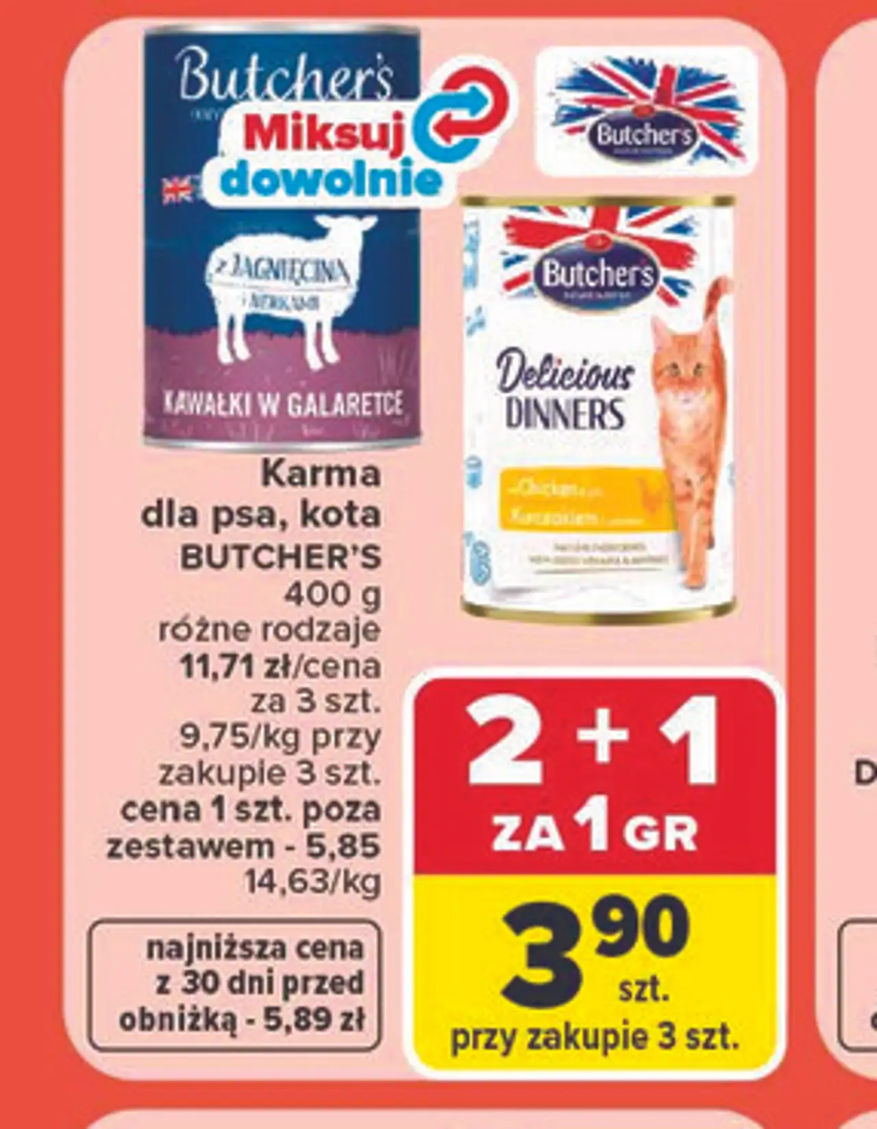 Karma dla psa, kota BUTCHER'S 400 g różne rodzaje