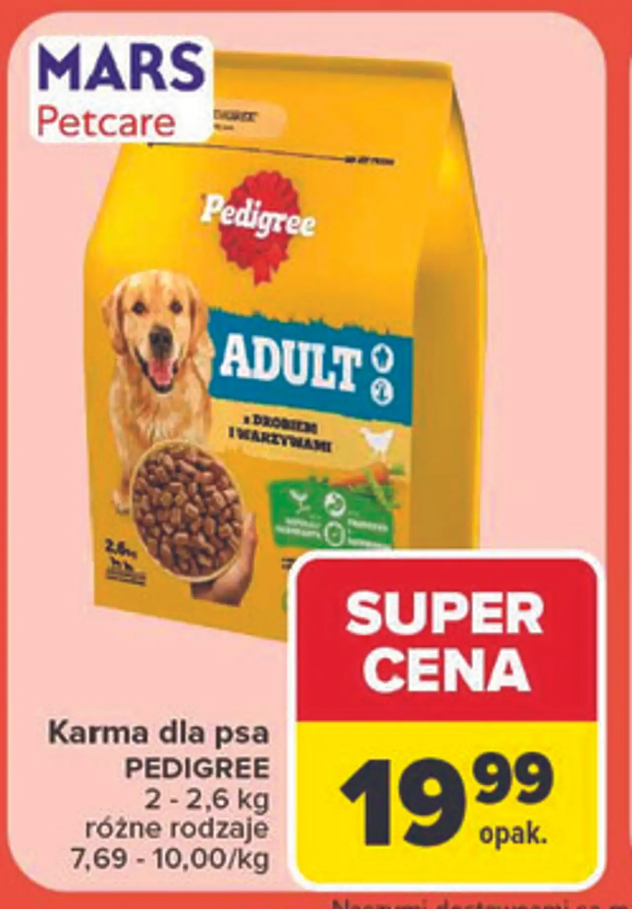 Karma dla psa PEDIGREE 2 - 2,6 kg różne rodzaje