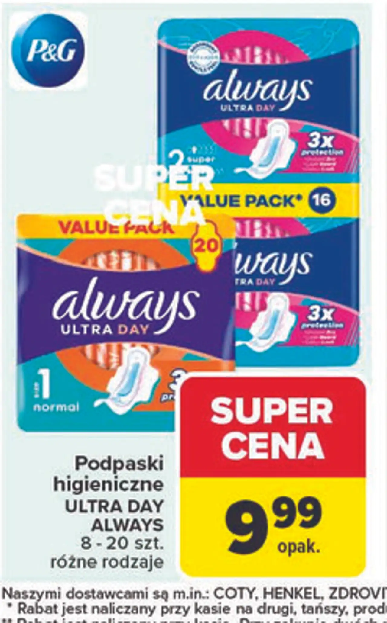 Podpaski higieniczne ULTRA DAY ALWAYS