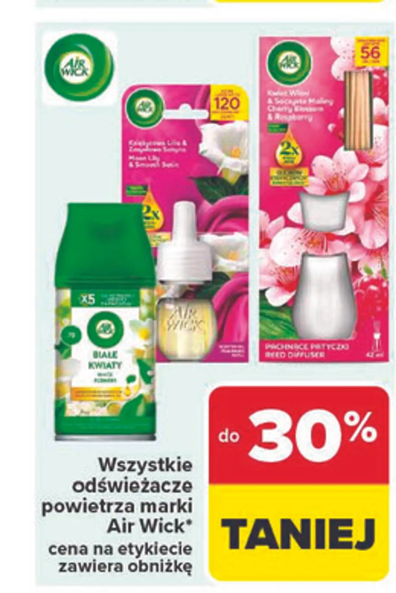 Pachnące patyczki kwitnąca wiśnia i soczyste maliny Air Wick