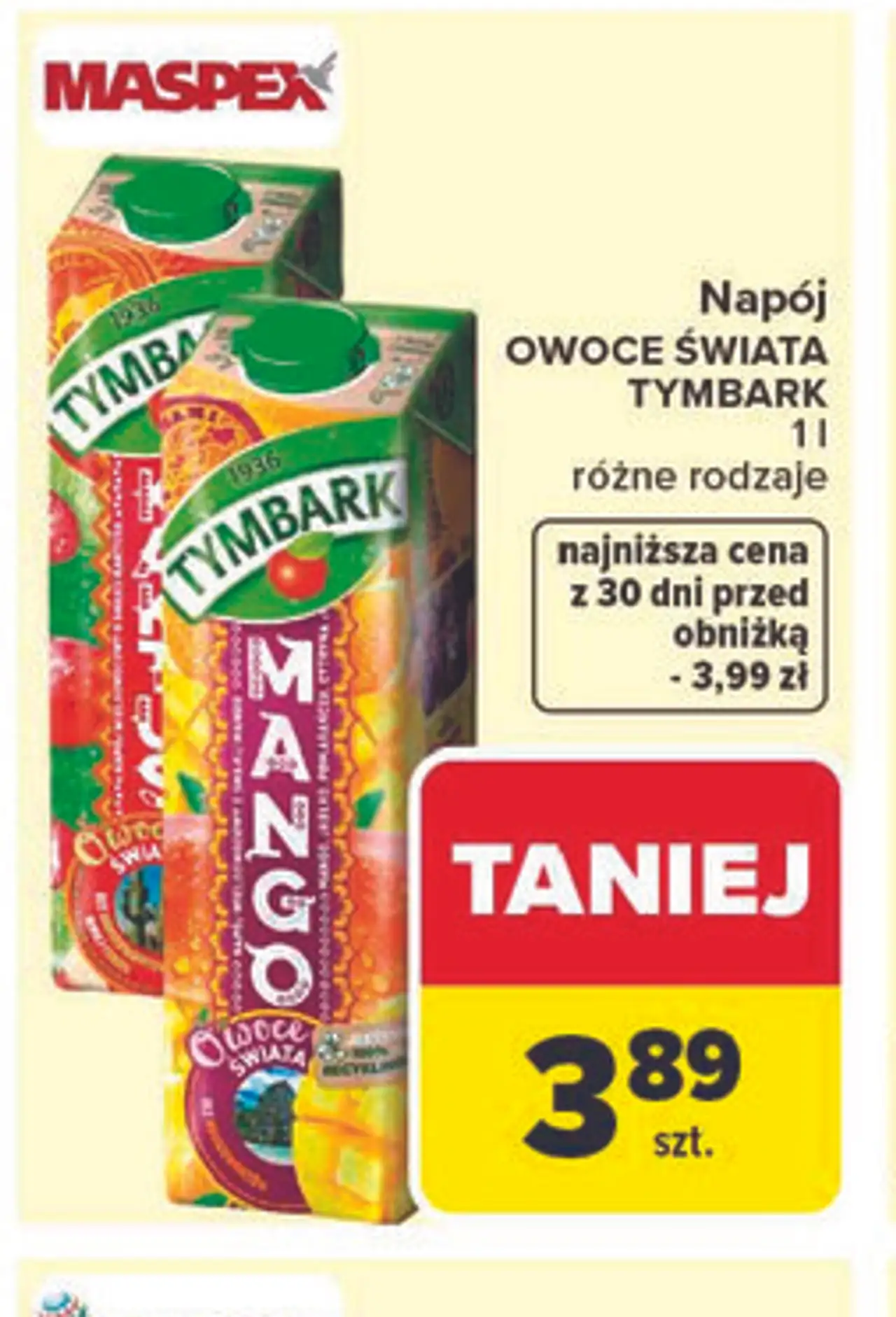 Napój OWOCE ŚWIATA TYMBARK 1 l