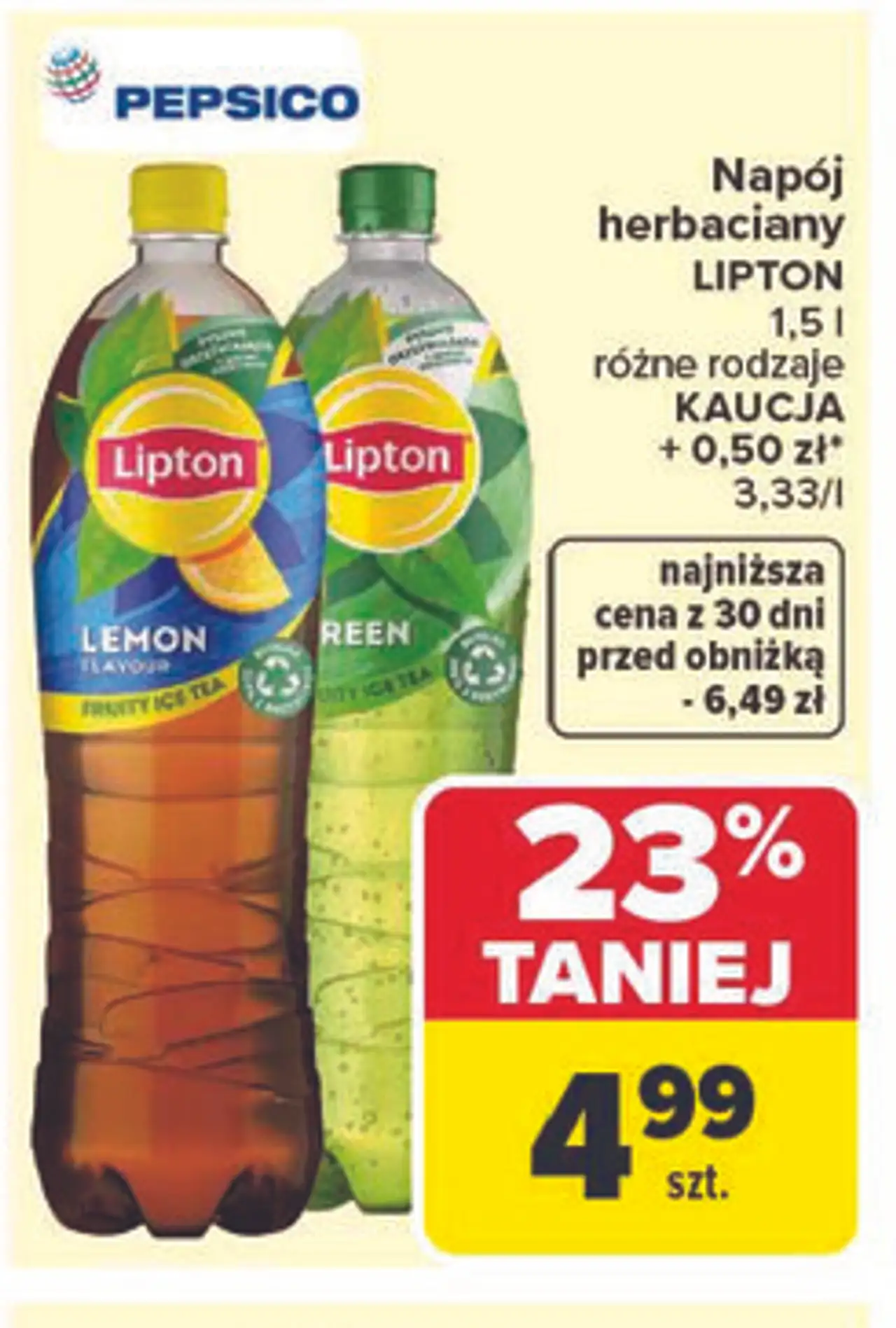 Napój herbaciany LIPTON 1,5 l
