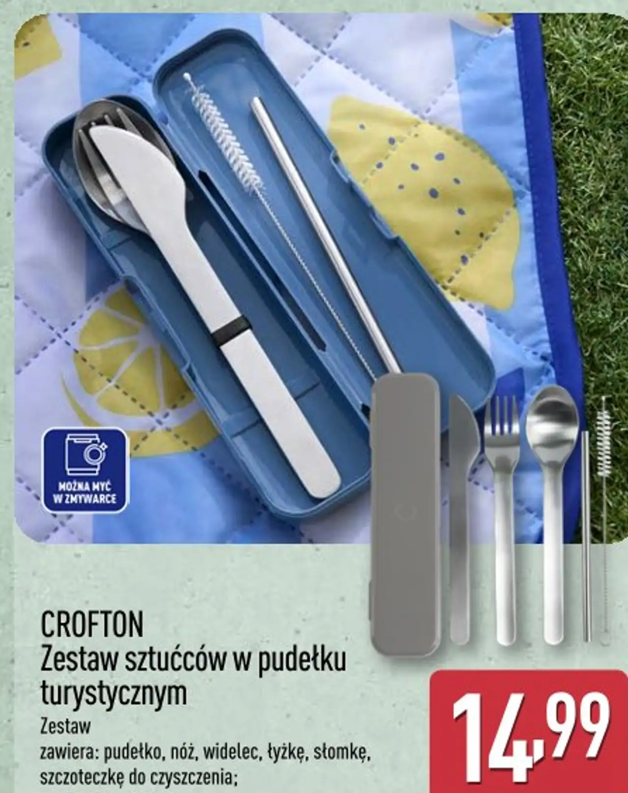 CROFTON Zestaw sztućców w pudełku turystycznym