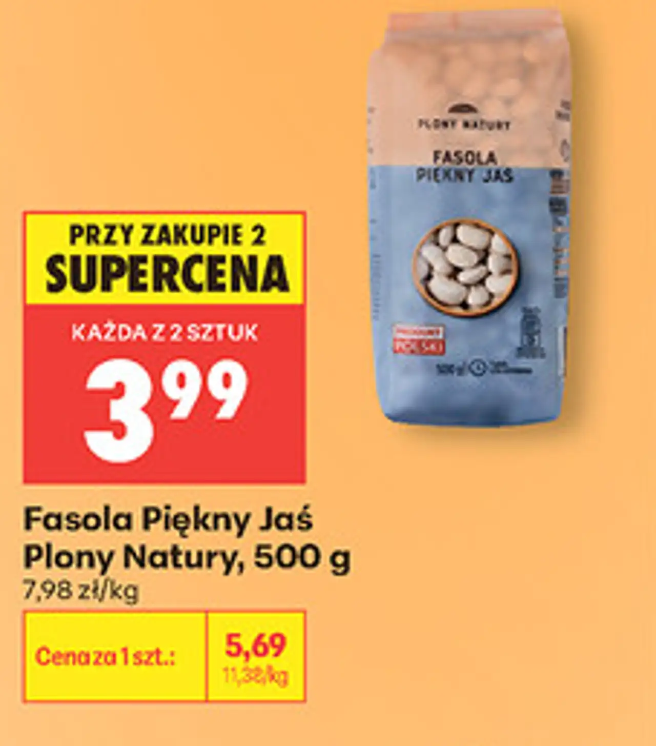 Fasola Piękny Jaś Plony Natury, 500 g