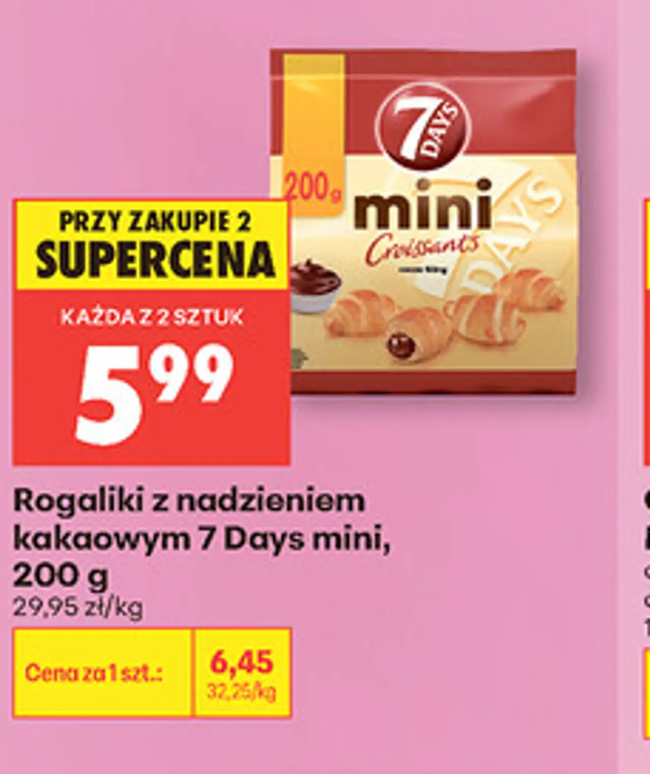 Rogaliki z nadzieniem kakaowym 7 Days mini