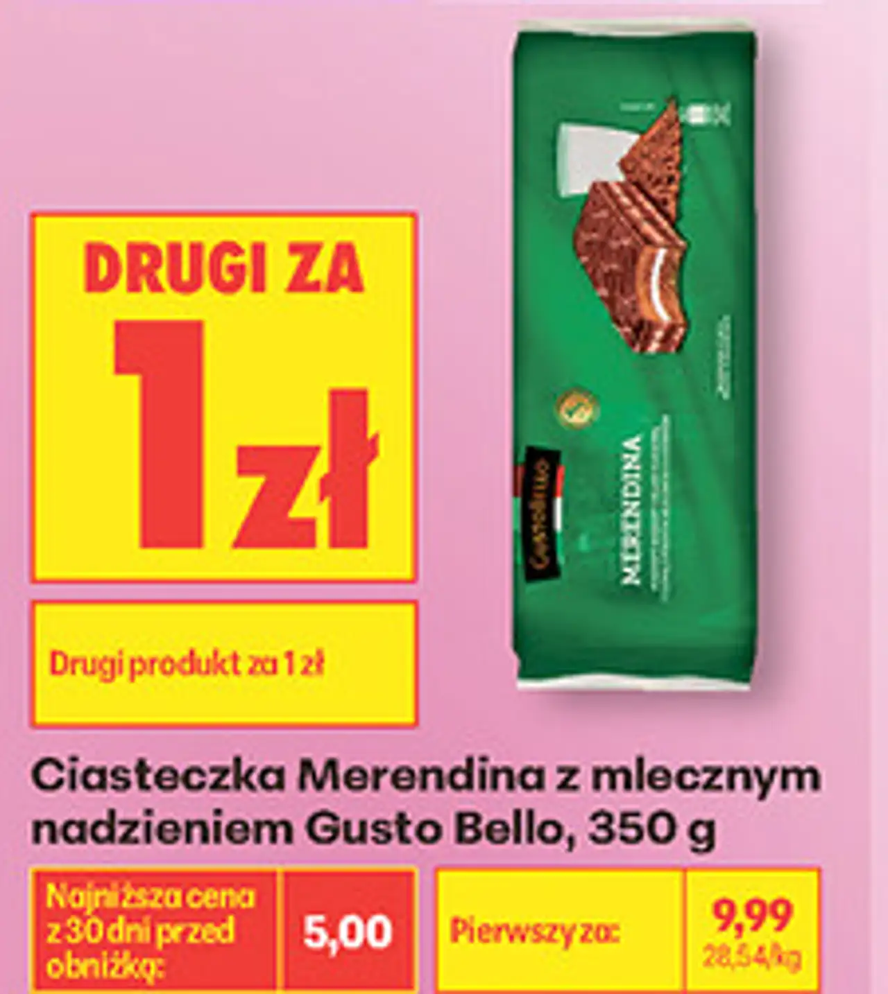 Ciasteczka Merendina z mlecznym nadzieniem Gusto Bello, 350 g