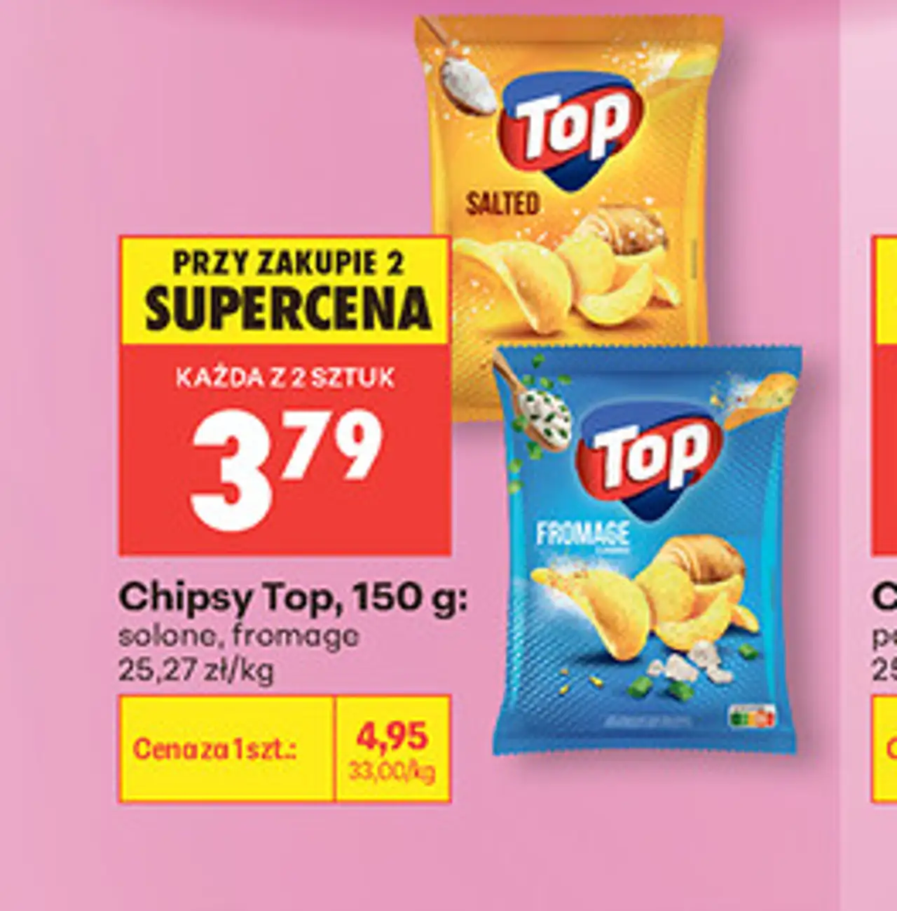 Chipsy Top, 150 g: solone, fromage