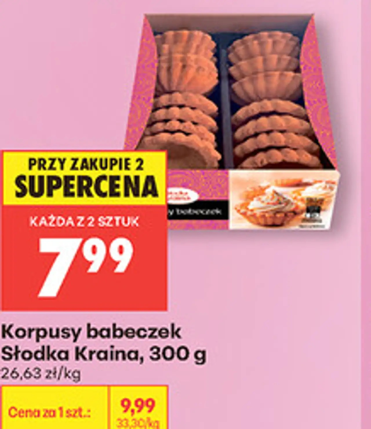 Korpusy babeczek Słodka Kraina, 300 g