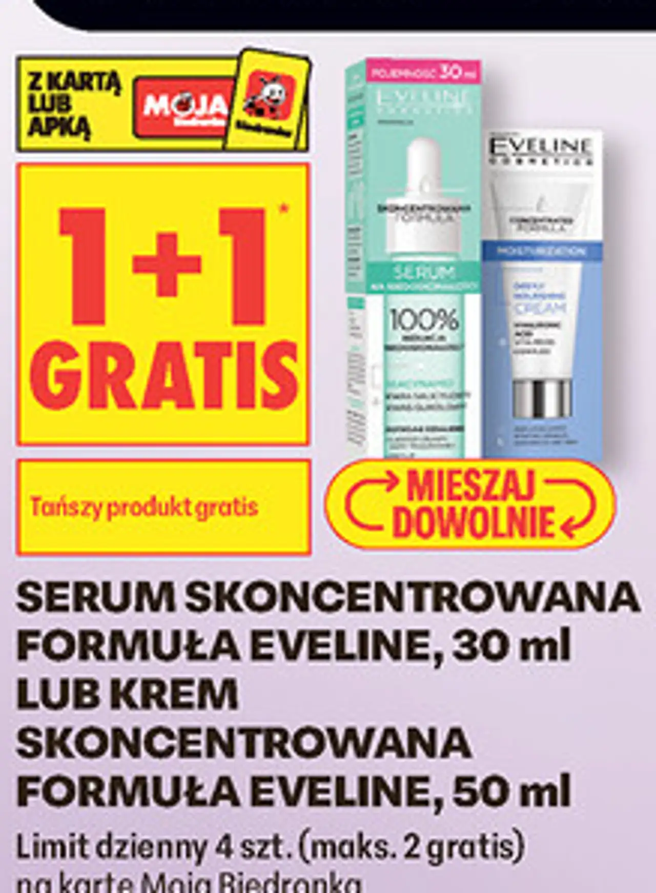 SERUM SKONCENTROWANA FORMUŁA EVELINE, 30 ml LUB KREM SKONCENTROWANA FORMUŁA EVELINE, 50 ml