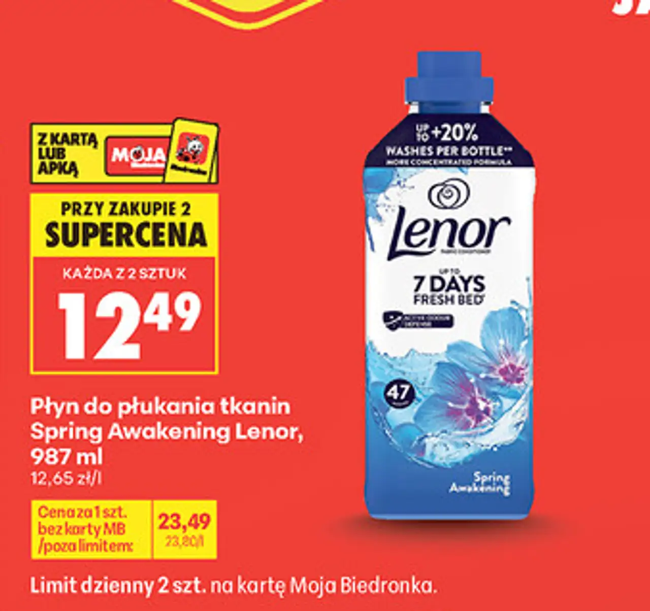 Płyn do płukania tkanin Spring Awakening Lenor, 987 ml