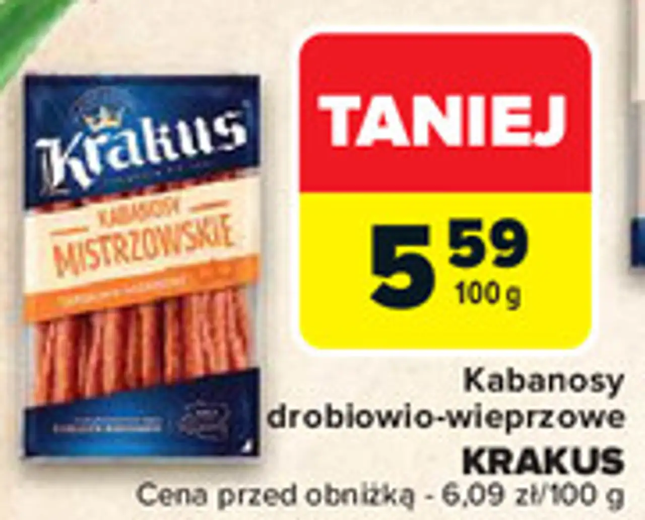 Kabanosy drobiowo-wieprzowe Krakus