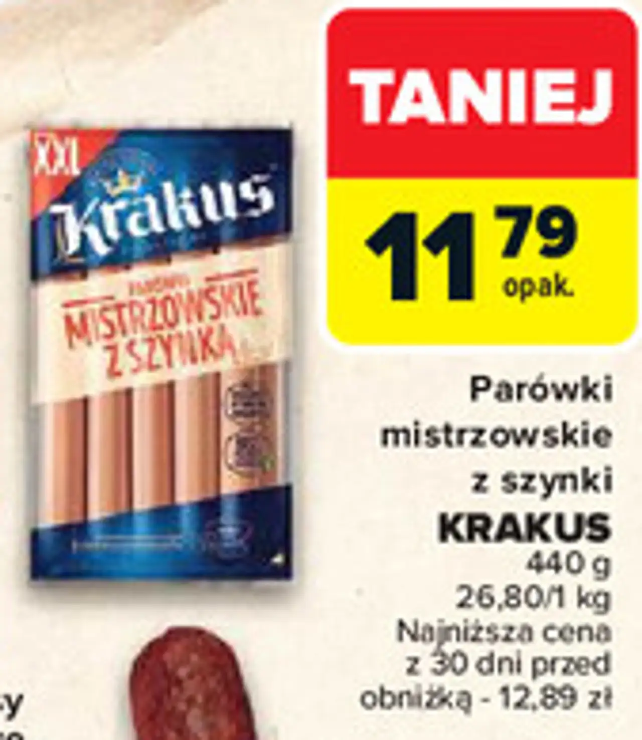 Parówki mistrzowskie z szynki Krakus