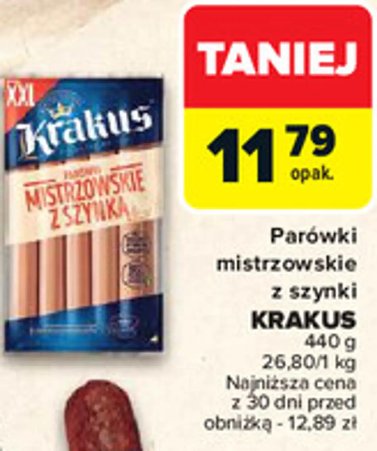 Parówki mistrzowskie z szynki KRAKUS