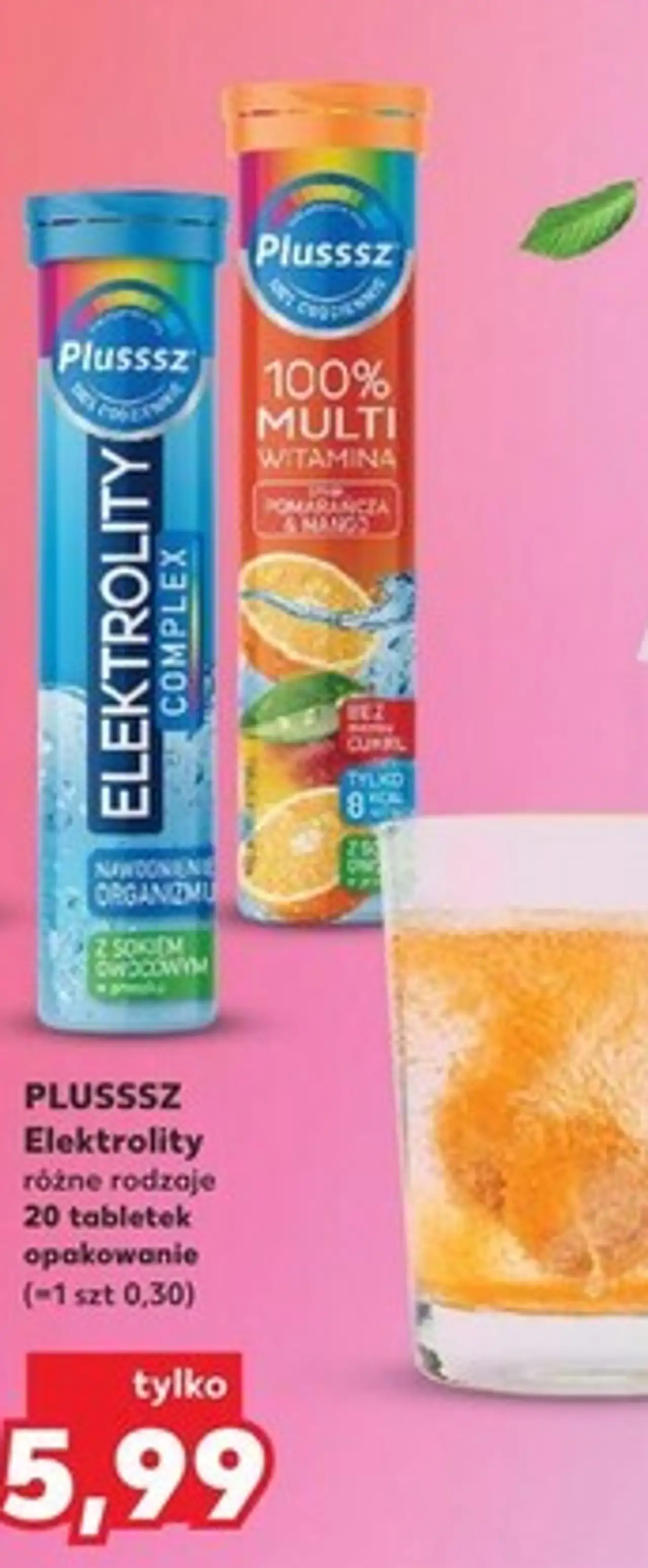 PLUSSSZ Elektrolity różne rodzaje 20 tabletek